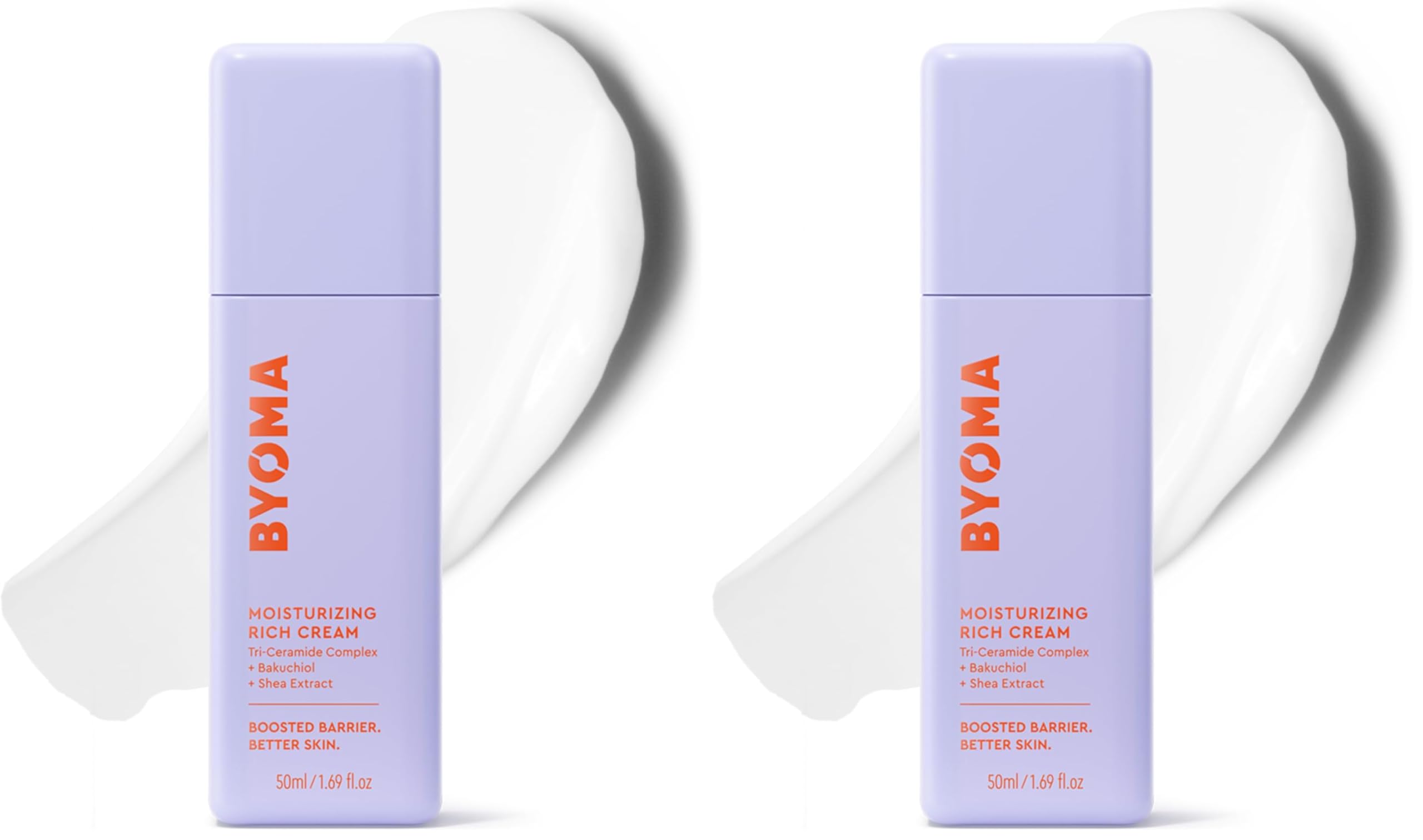 Moisturizing Rich Cream-Barrier Repair Cream Face Lotion with Bakuchiol&Shea Extract-Ceramide Face Moisturizer for Dry Skin-Anti Wrinkle,Alcohol Free-Face Moisturizer-1.69 fl.oz,(Pack of 2)