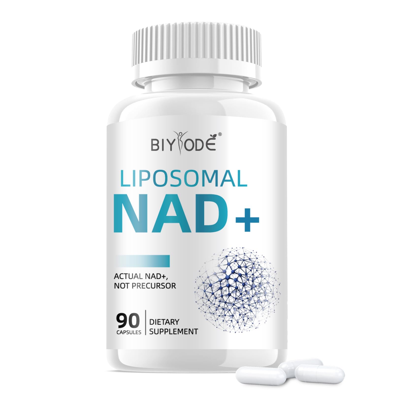 NAD Supplement with Liposomal Resveratrol – 900mg NAD Booster with Quercetin Phytosome for Energy, Focus & Healthy Aging – Cellular Support for Adults 30+ – 80 Capsules, 40-Day Supply