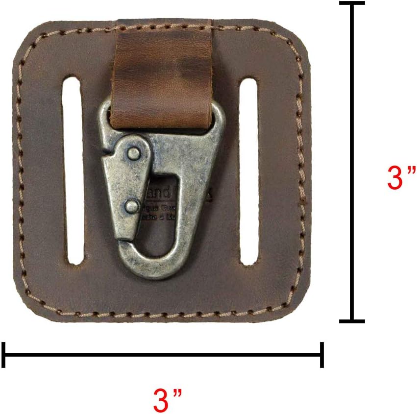Hide & Drink, Belt Key Holder, Vintage Keychain Organizer, Accessories, Classic Travel & Commuter Essentials, Full Grain Leather, Handmade, Bourbon Brown