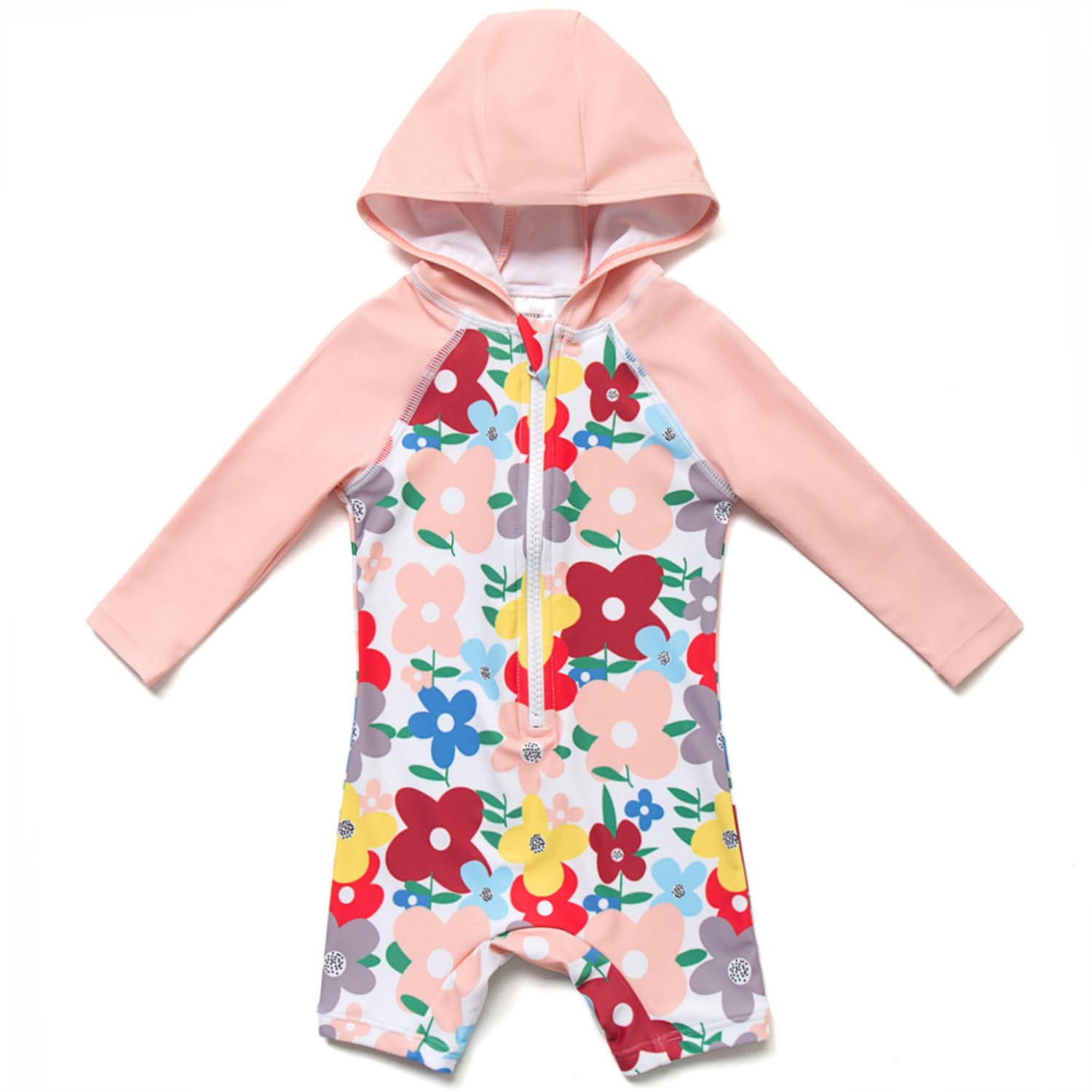 BONVERANO Badeanzug für Babys und Kleinkinder Mit Kapuze UV-Schutz 50+ Badebekleidung Mädchen/Jungen 0-4 Jahre