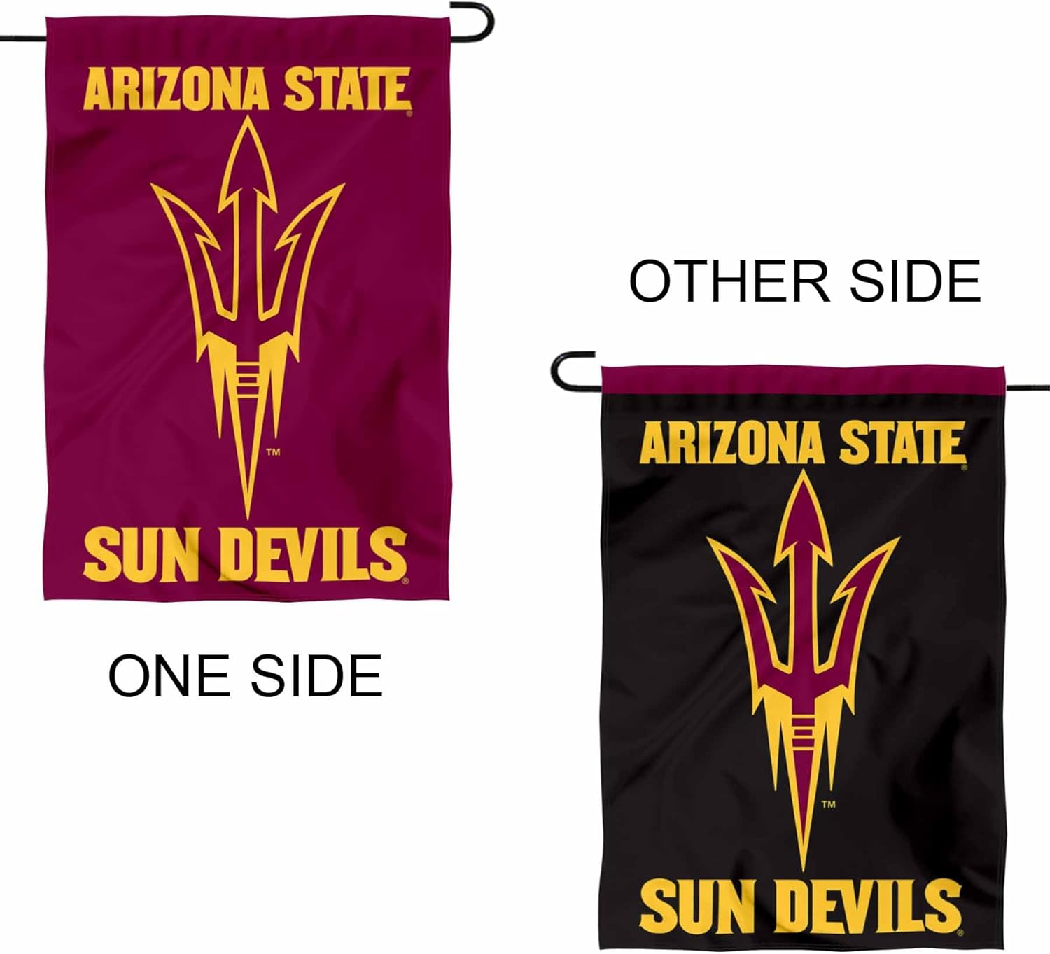 Arizona State Sun Devils Black Garden Flag with Pole Stand Holder
