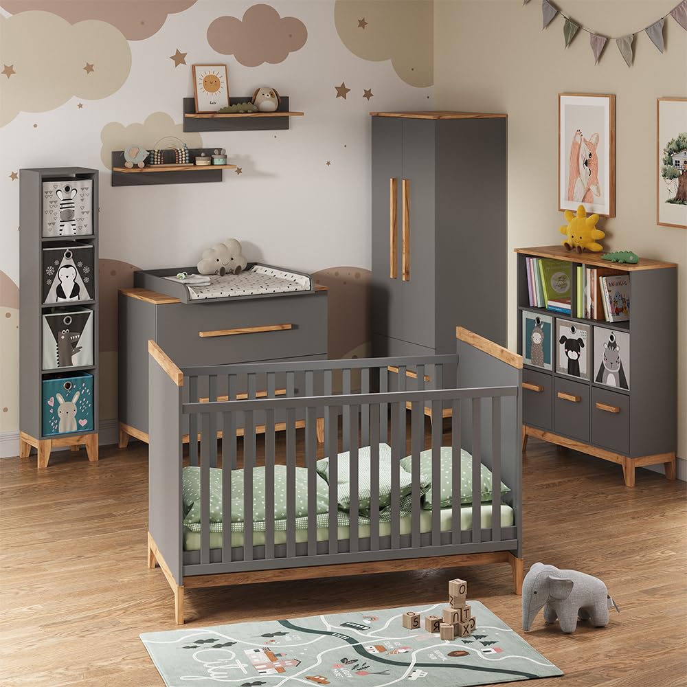 Vitalispa Półka dziecięca "Malia", Szary/Artystyczny, 98.4 x 113.4 cm | combinable pour le rangement des jouets et des livres