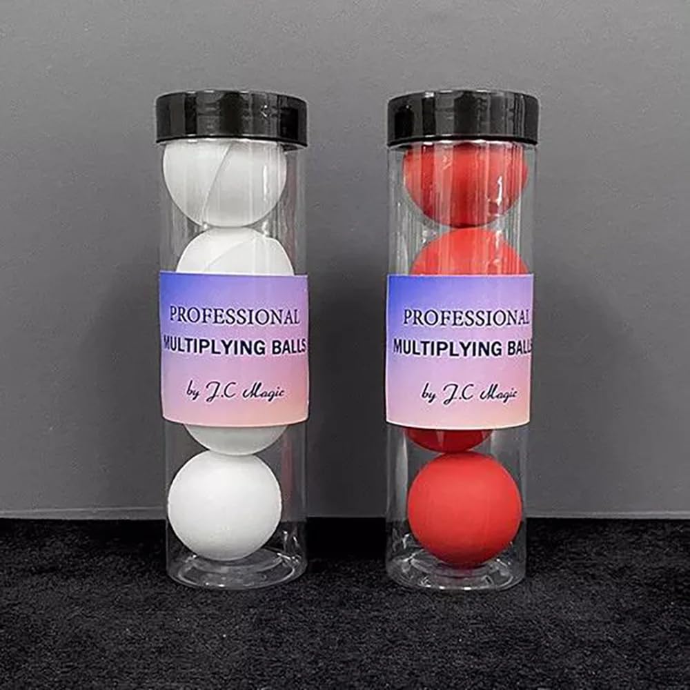 Sfere moltiplicanti professionali (Dia 43 mm) Trucchi magici da una a quattro palle mago illusioni palcoscenico puntelli espedienti mentalismo (rosso)
