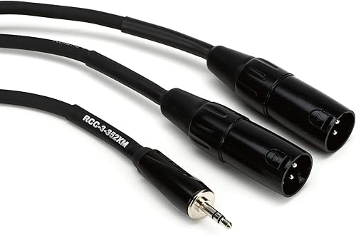 Miniatura 2 de Roland Black Series - Cable de interconexión (0.138in a doble XLR (macho), cable Y, 15 pies