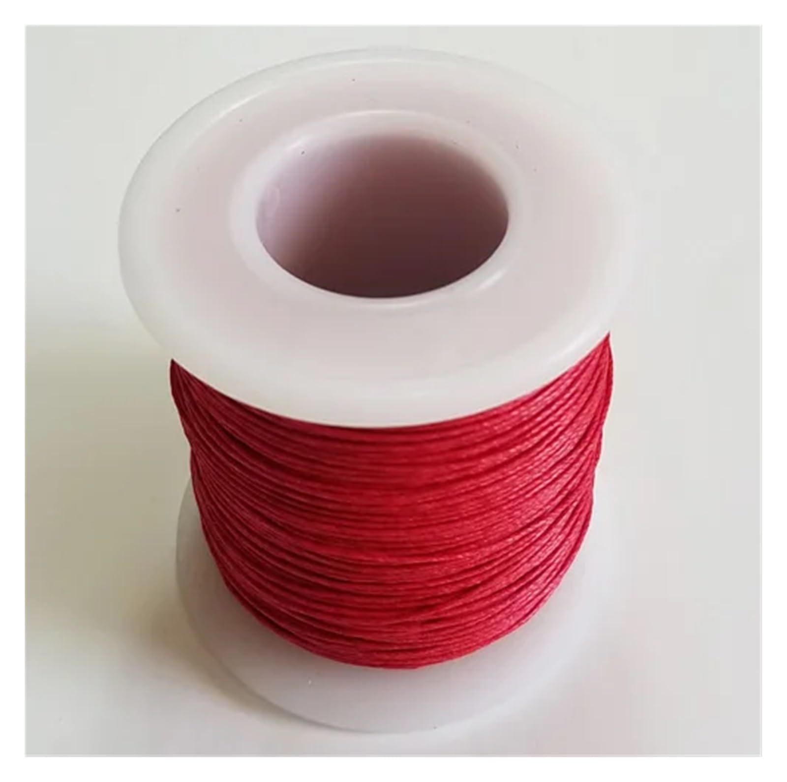 Fil de cire de lin imperméable rouge 0,9 mm : idéal pour vos ateliers de bijoux DIY et macramé