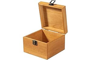 Vintage Wodden Keepsake Box with Hinged Lid