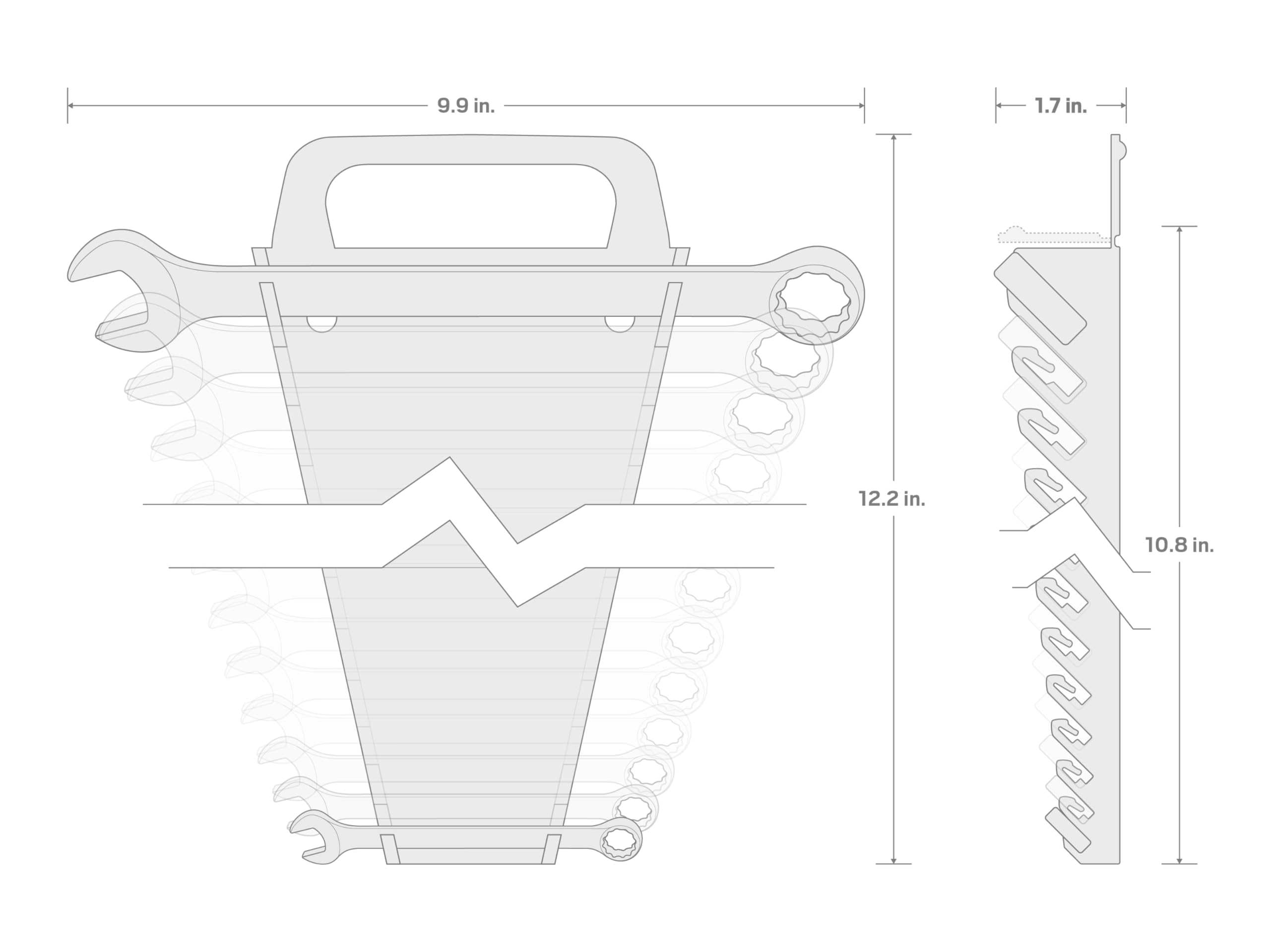 TEKTON Combination Wrench Set with Holder, 14-Piece (6-19 mm) | WCB92201
