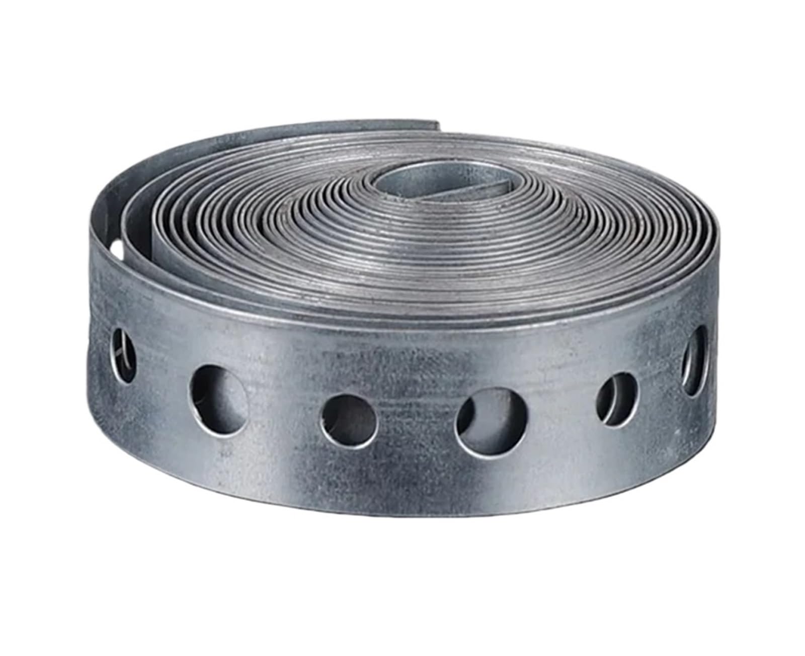2Roll*9.84ft Galvanized Hanger Strap Pre-Punched Multi-Slot Metal Tapes Steel Strapping for Pipe Support Sheet Work