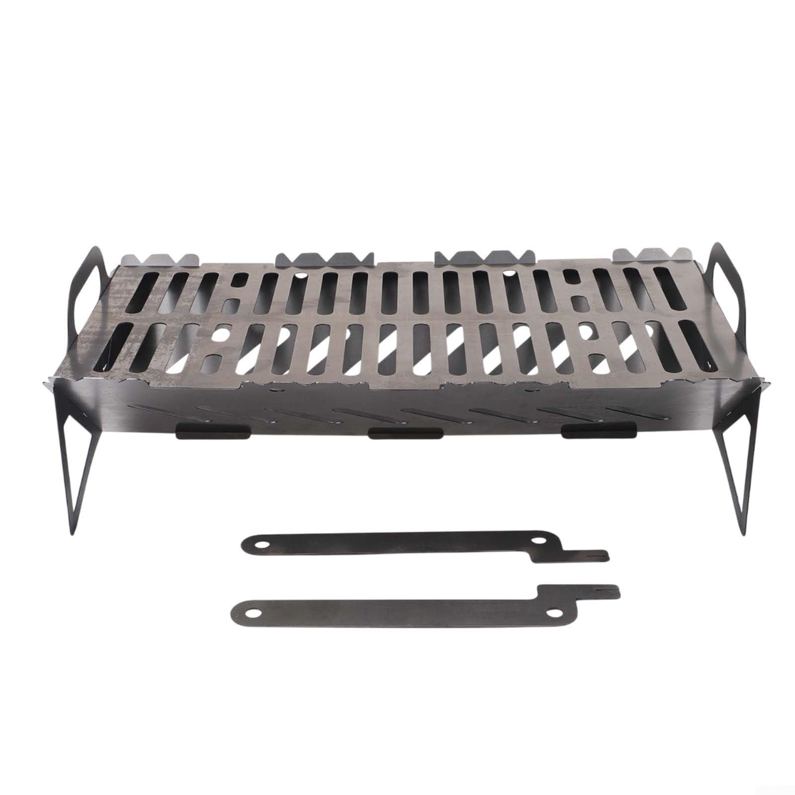 Barbecue portatile pieghevole, compatto, 40 x 22 x 10 cm, leggero, pieghevole, in acciaio, per campeggio, picnic, viaggi e cucina all'aperto