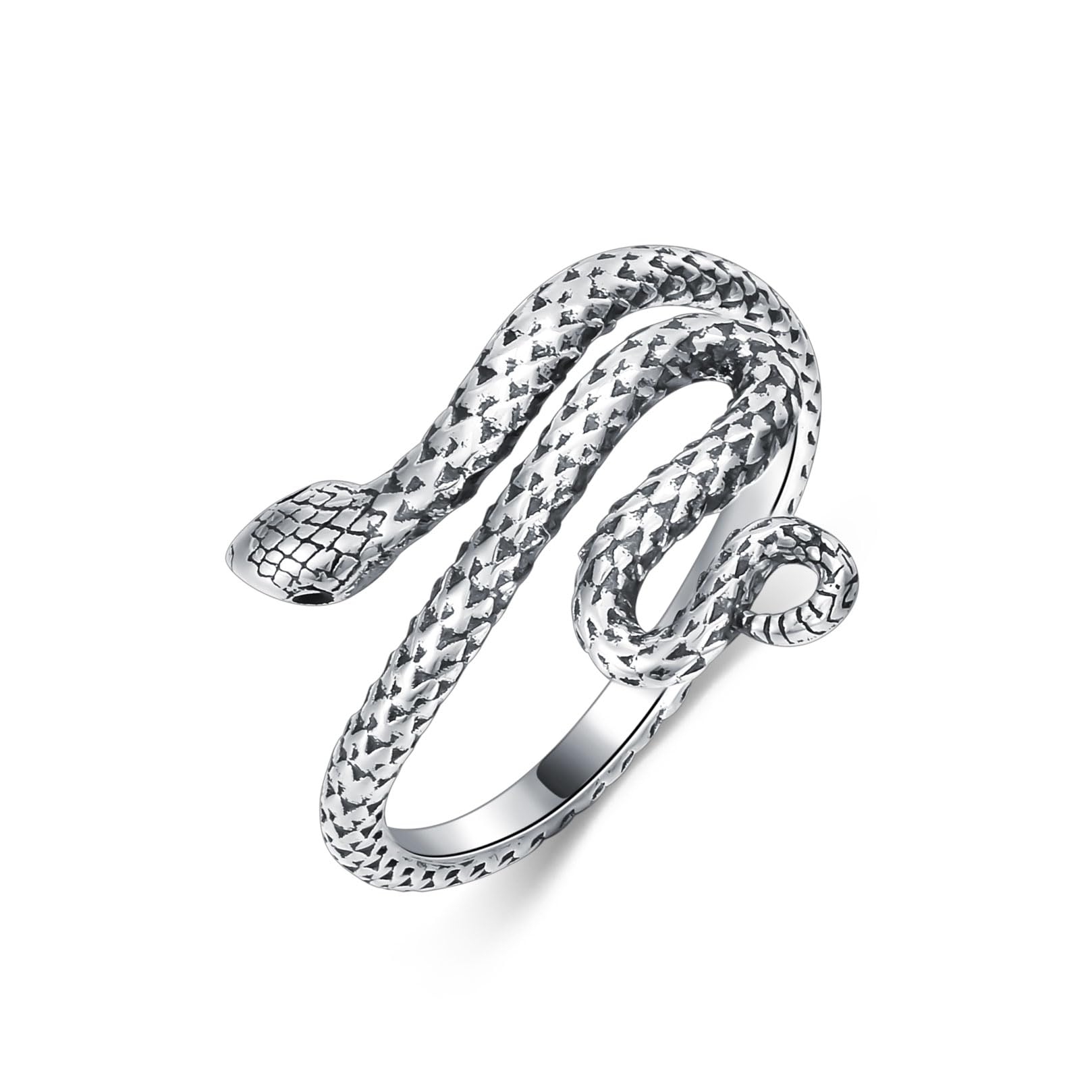 VONALA Anello a serpente da donna, in argento Sterling 925, regolabile, regalo per donne, amici, famiglia