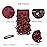REECHO 16 1-Pack 3/4 Full Head Curly Wavy Clips in on Synthetic Hair Extensions HE008 Hairpieces for Women 5 Clips 3.9 Oz per Piece - Wine Red