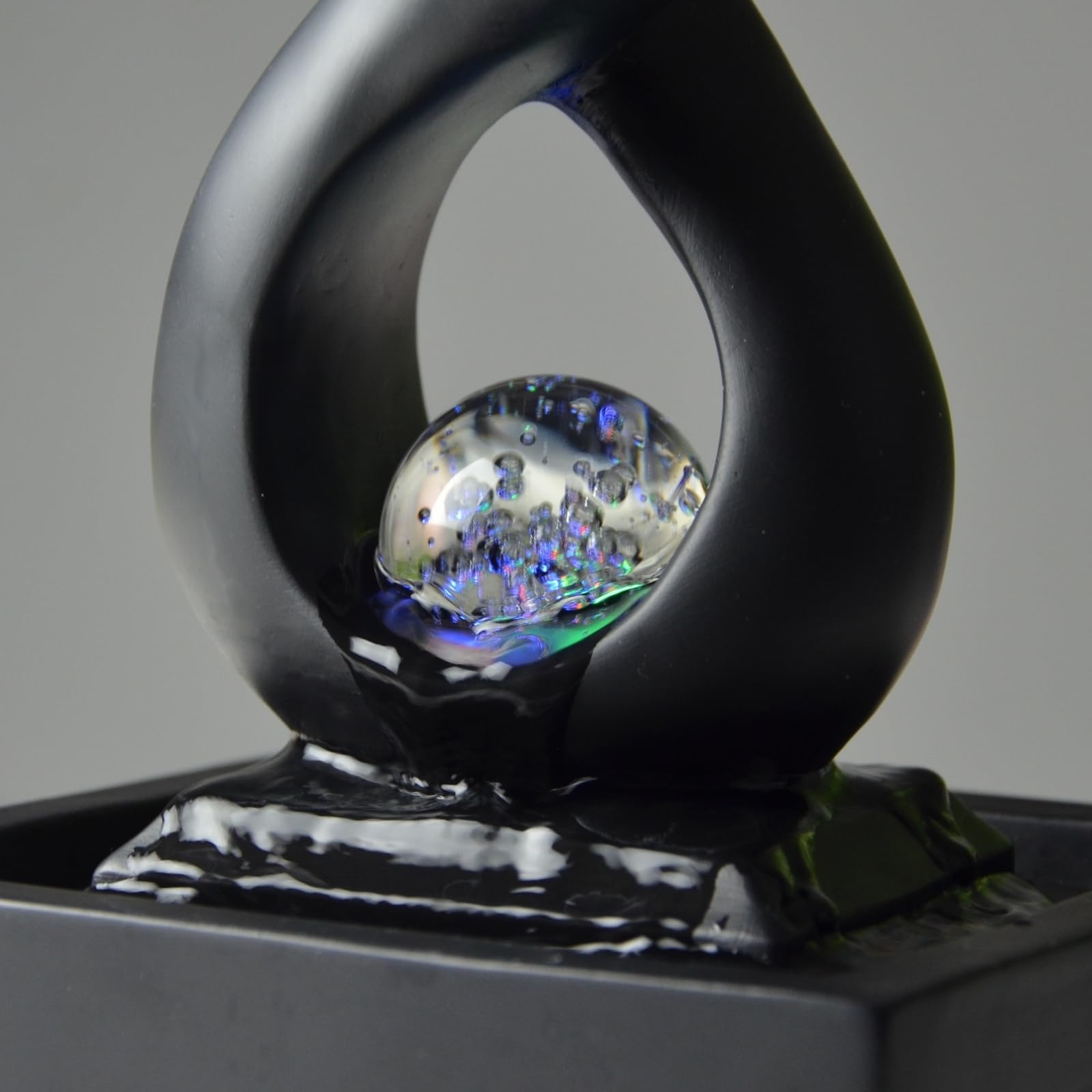 Zen'Light SCFR19-C8 - Fontana interna in poliresina, 14 x 14 x 31 cm, colore: Nero