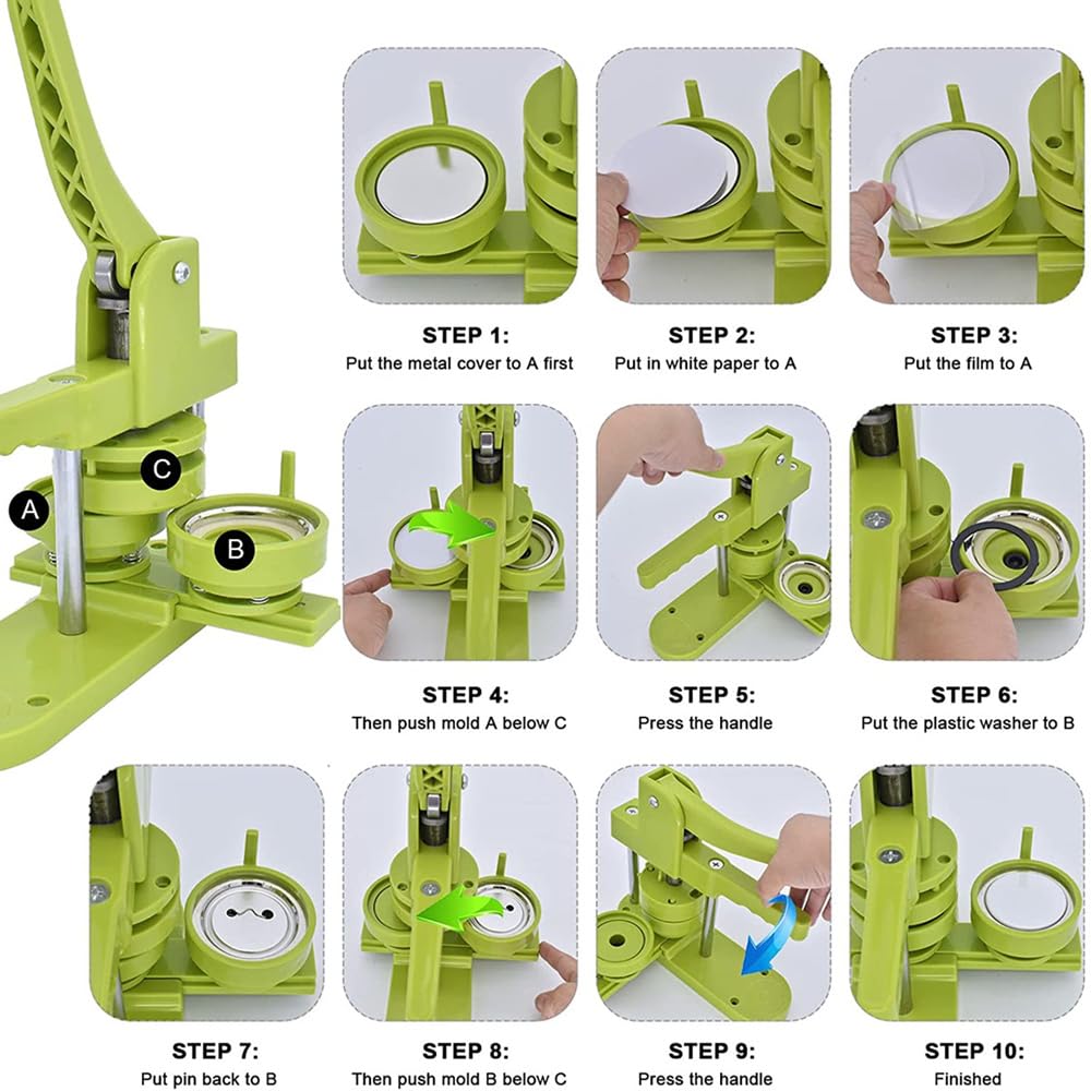 Kit de fabrication de badges, Machine de fabrication boutons badges 58MM, presse for fabriquer des broches et ronds