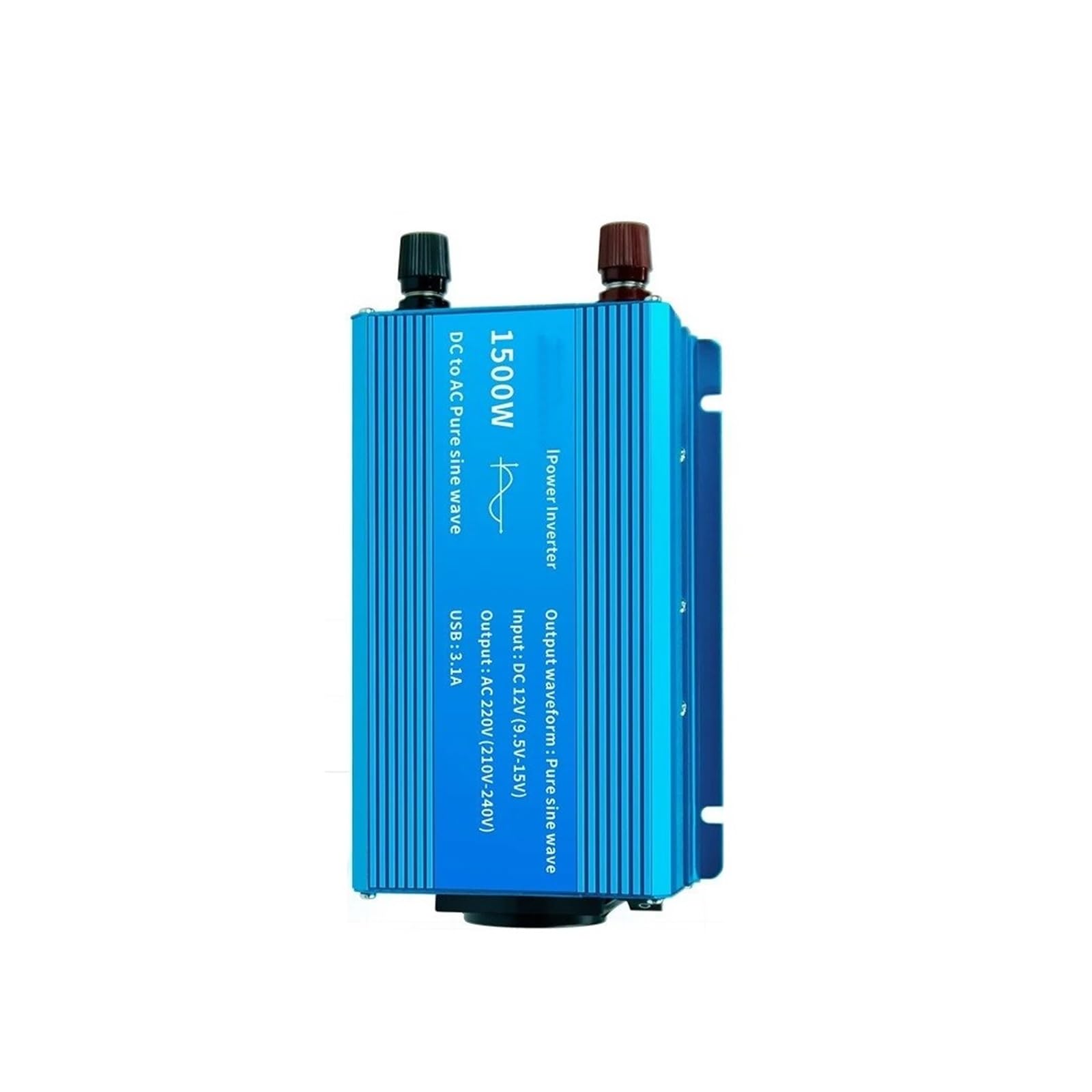 Convertidor Inversor Corriente Transformador De Voltaje De 1500 W Convertidor De Potencia Inversor Solar De Onda Sinusoidal Pura CC 12 V/24 V A CA 110 V/220 V(24V-220V 1500W EU)
