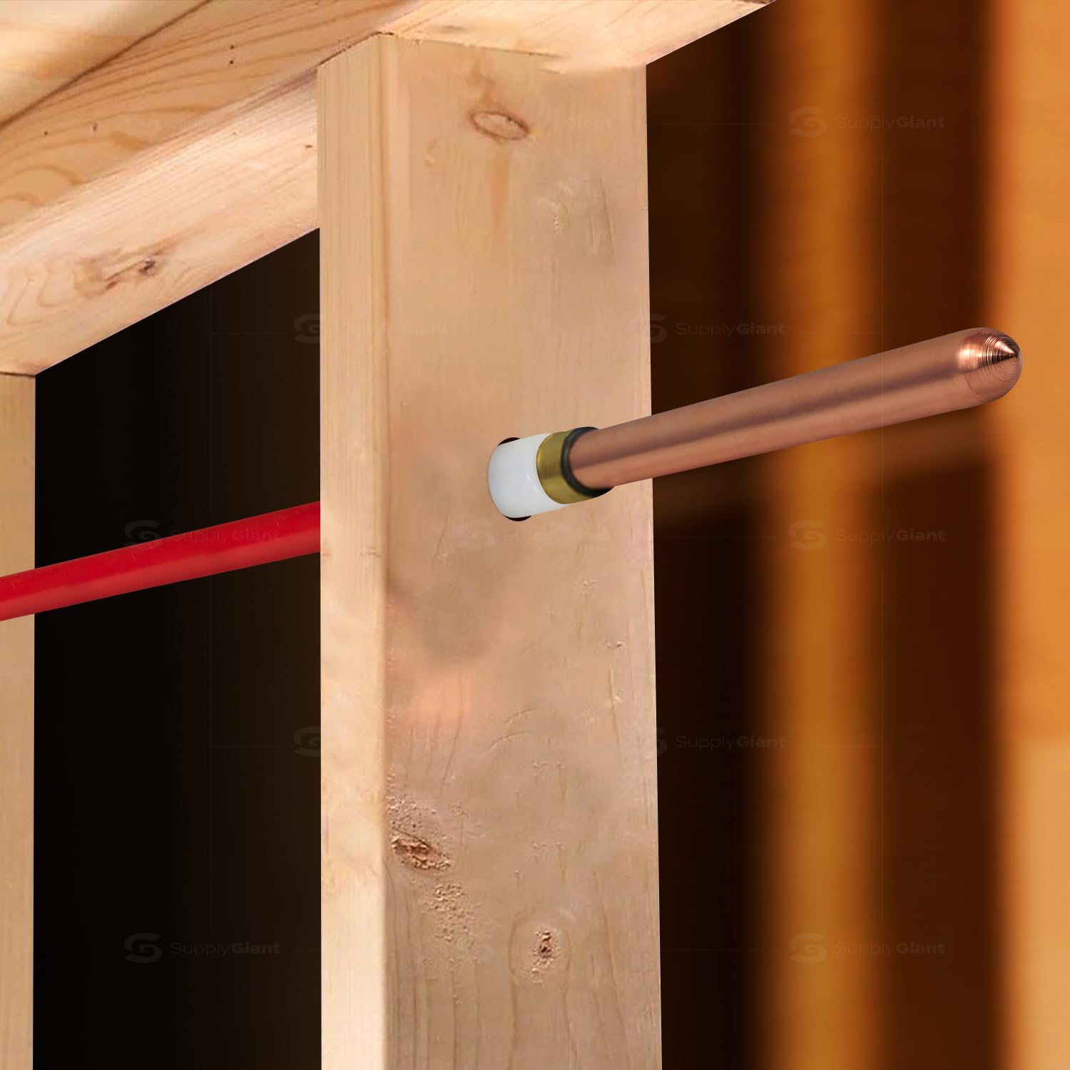 Extensión de cobre de 1/2 pulgada Pex-A, 1/2" x 8" recto F1960 empalme de codo sin plomo, para uso en conexión de tubería Pex-A (paquete de 5)