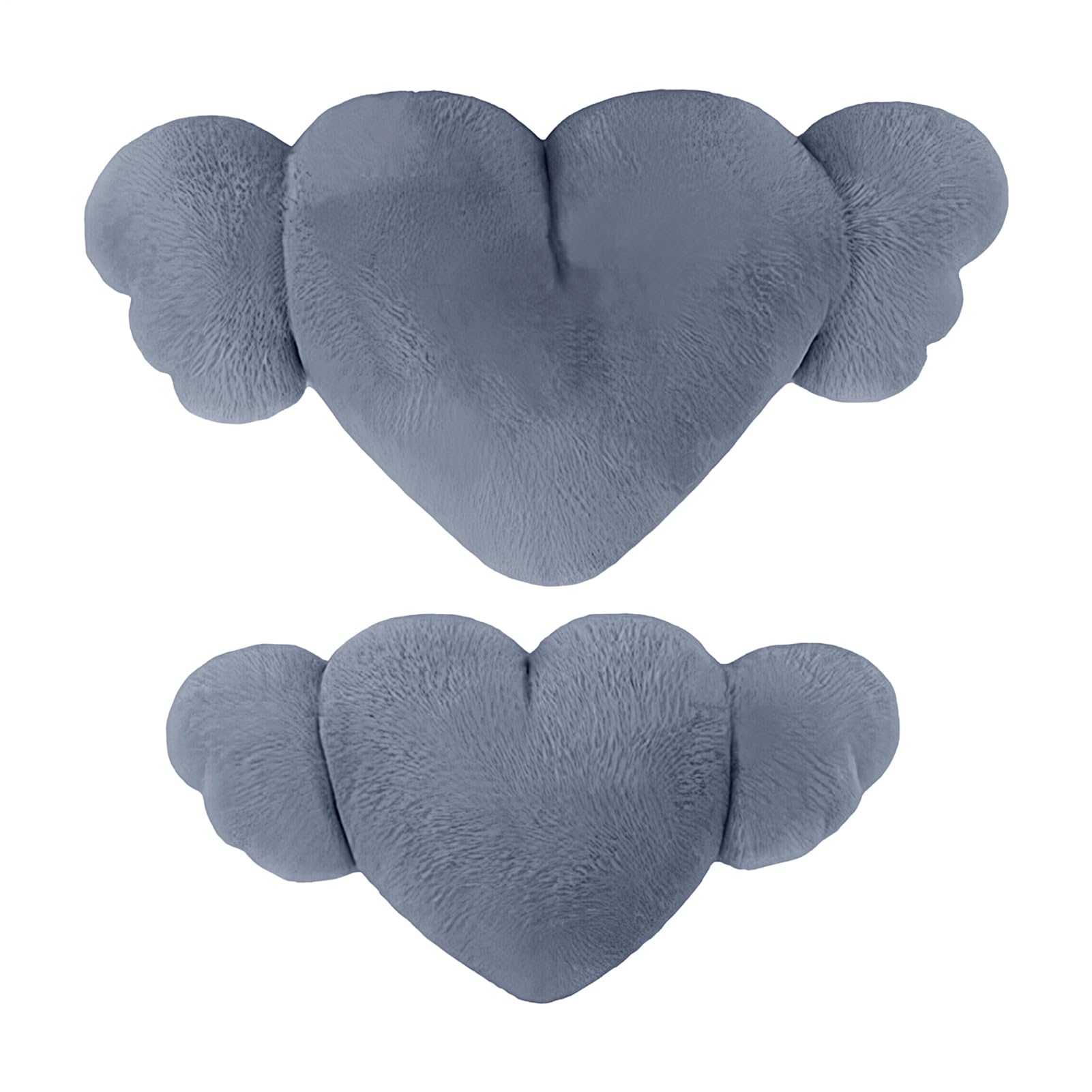 Poggiatesta per auto a forma di cuore, cuscino per il collo a | forma di cuore per auto, 2X Cuscino poggiatesta per auto con, Adorabile cuscino in peluche per viaggiare in auto, decorare il