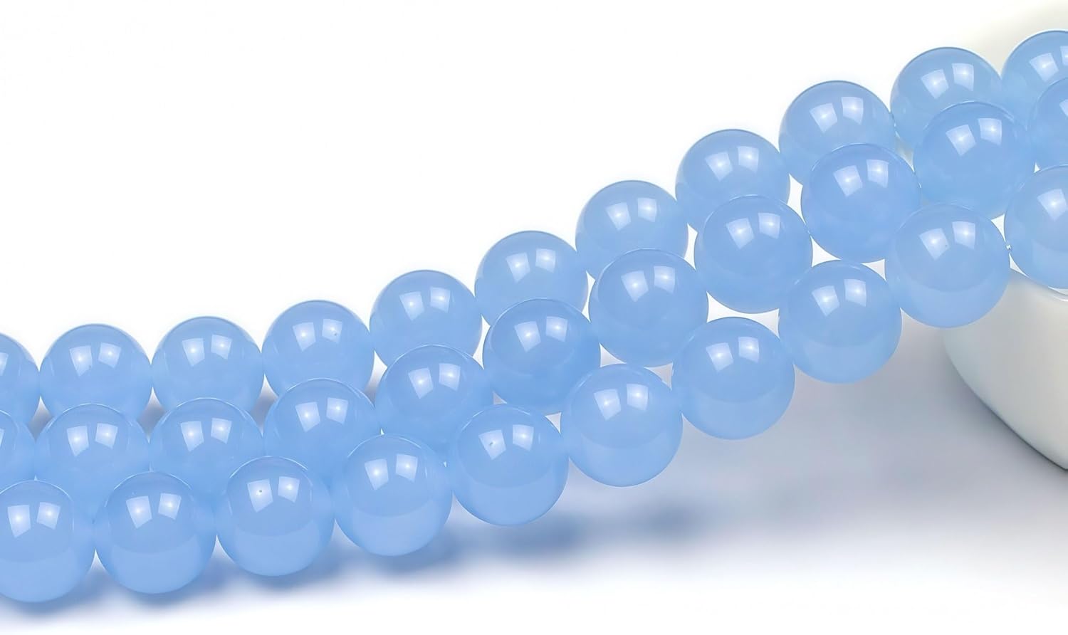 MJDCB Natural Aquamarine Chalcedony Round Loose Beads for Jewelry Making DIY Bracelet Necklace (4mm) - Image 3