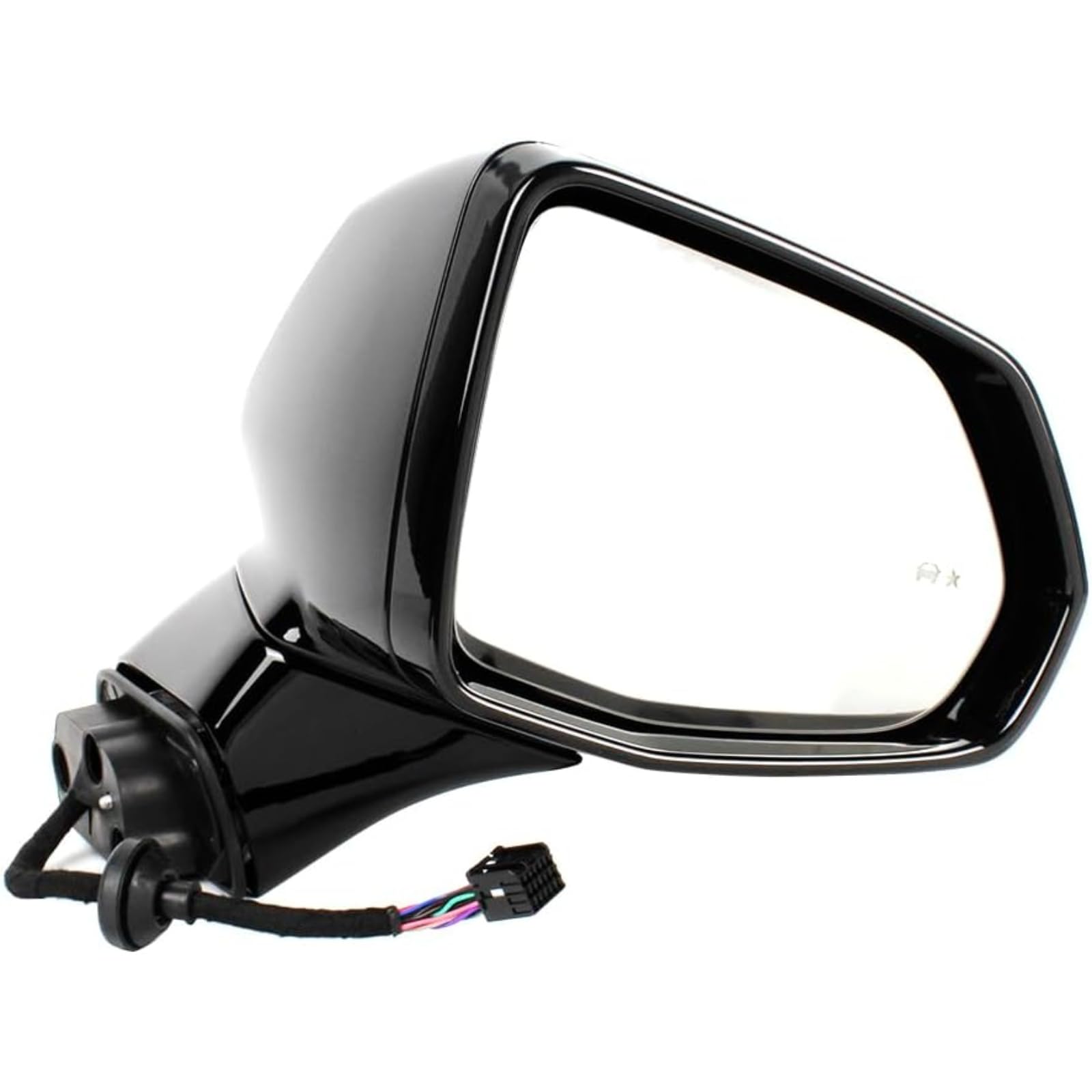 CHELANGHU 14 Pins Side | Reverse Mirror Assembly Fit for Cadillac XT5 2016 2017 2018 2019 2020 | Black Painted | Power Adjust & Fold | Heated | Turn