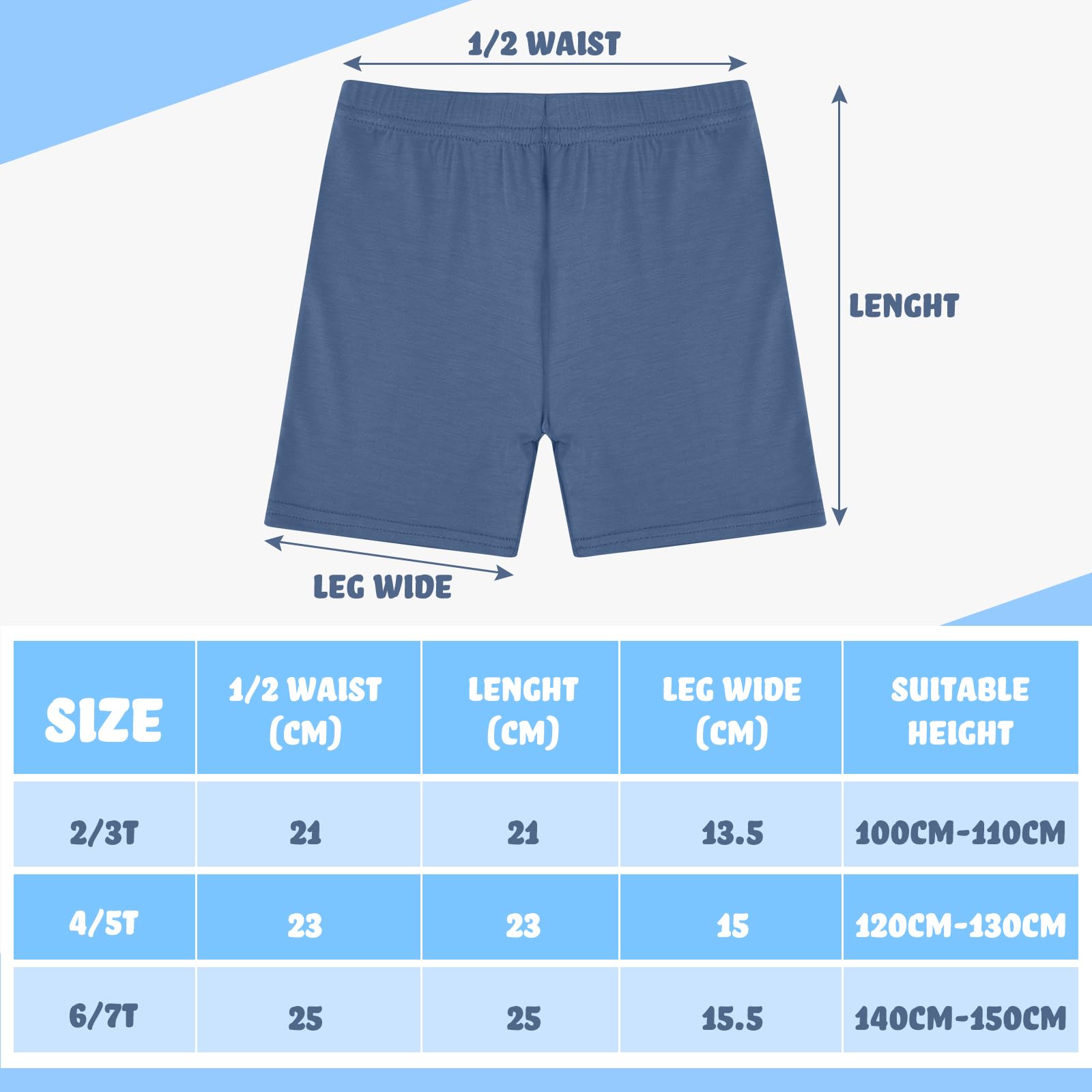 Boyiee 12er-Pack Mädchen-Shorts, Kleinkinder, Fahrrad-Shorts, Tanz, Gymnastik, Yoga, Sicherheit, aktive Unterkleid-Hosen