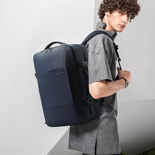 Vista 27 de BANGE Mochilas de viaje, mochilas de mano aprobadas para vuelo, mochila para laptop de 17 pulgadas para bolsa de viaje internacional, mochila