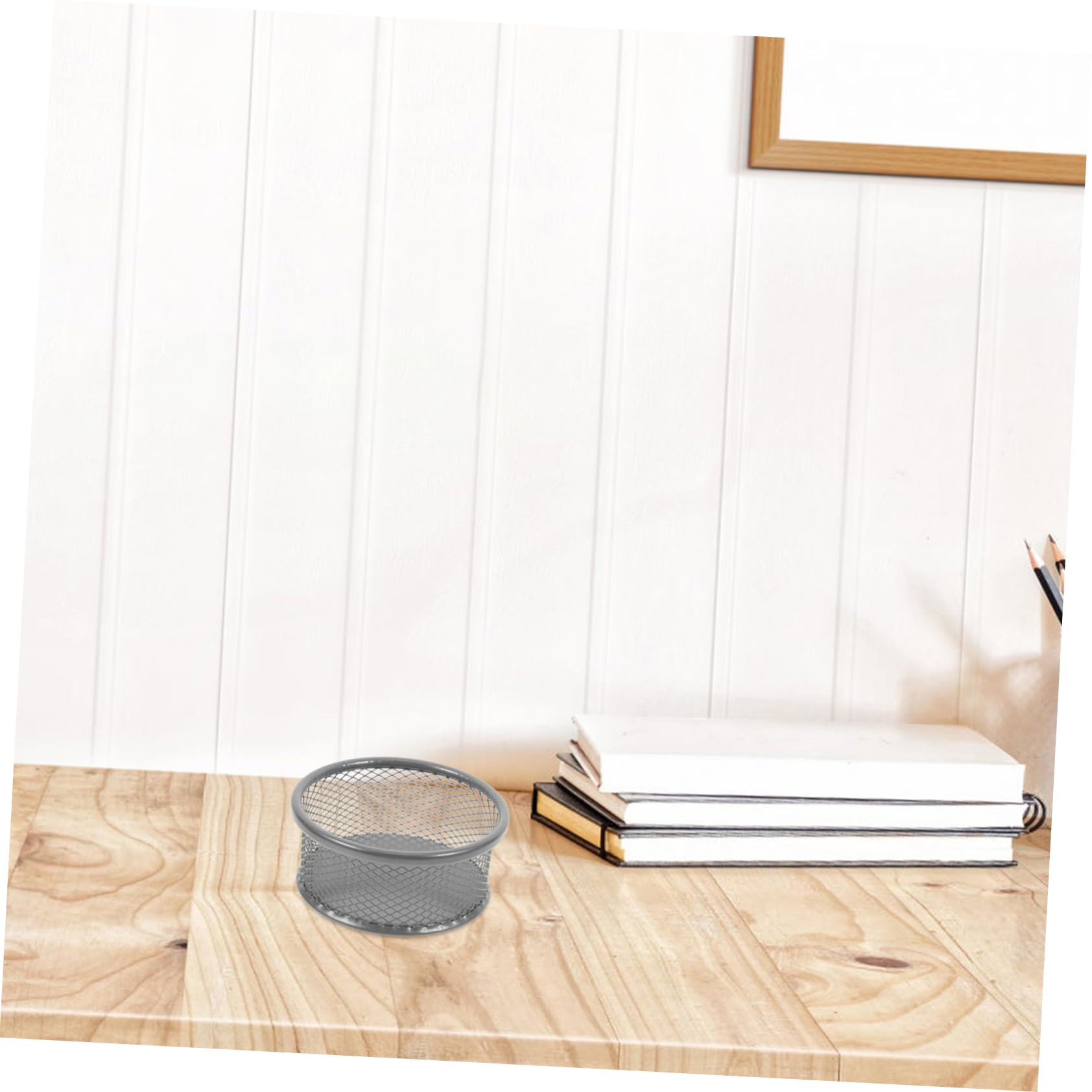 VILLCASE 4pcs Paper Clip Holder Versatile Mesh Storage Basket for Organizing Office Supplies and Elegant Design for Desk School and Home Use