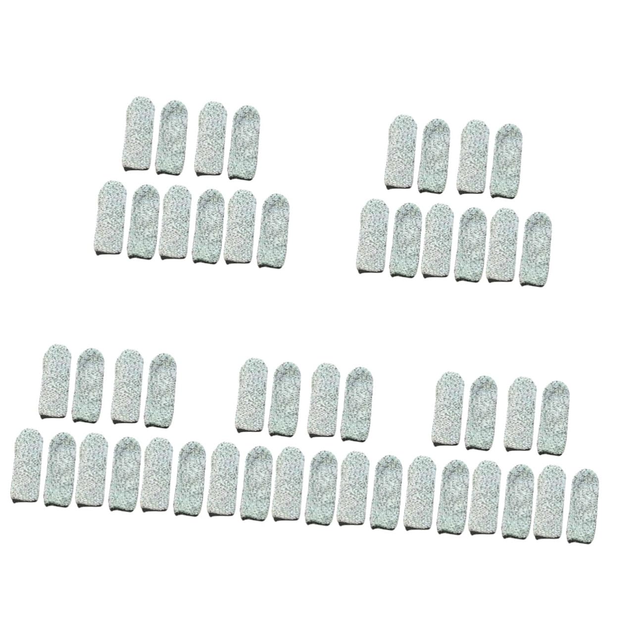 Abaodam 5sets Finger Safety Guard Kitchen Chopping Finger Covers Cut Resistant Breathable for Fingertips Protection 10pcs*5