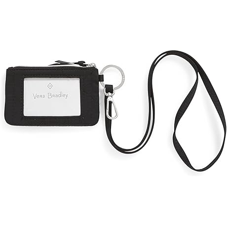 Vera Bradley Women's Black Lanyard Wallet