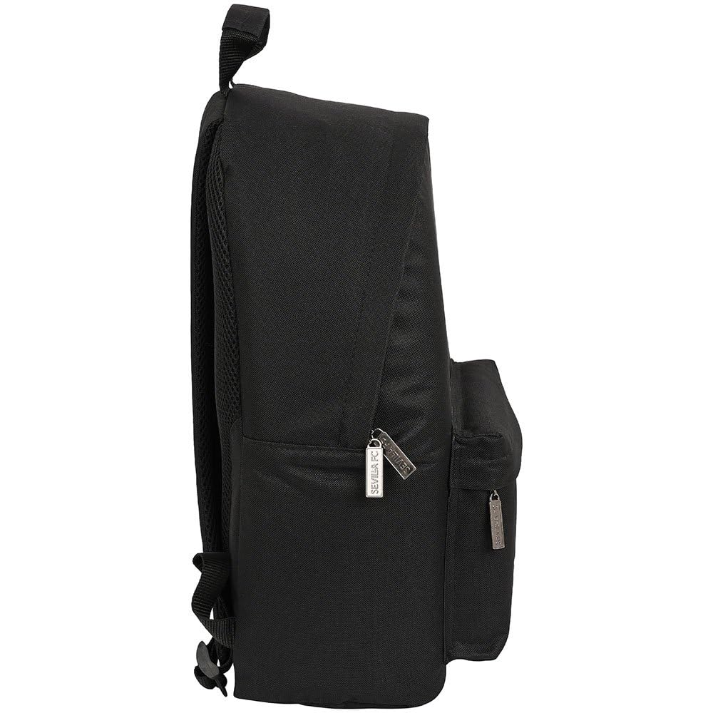safta Unisex dziecięcy Notebook Sevilla FC Teen Juvenil plecak na laptopa 14,1 cala (310 x 160 x 410 mm), czarny, Estándar, czarny, Standard