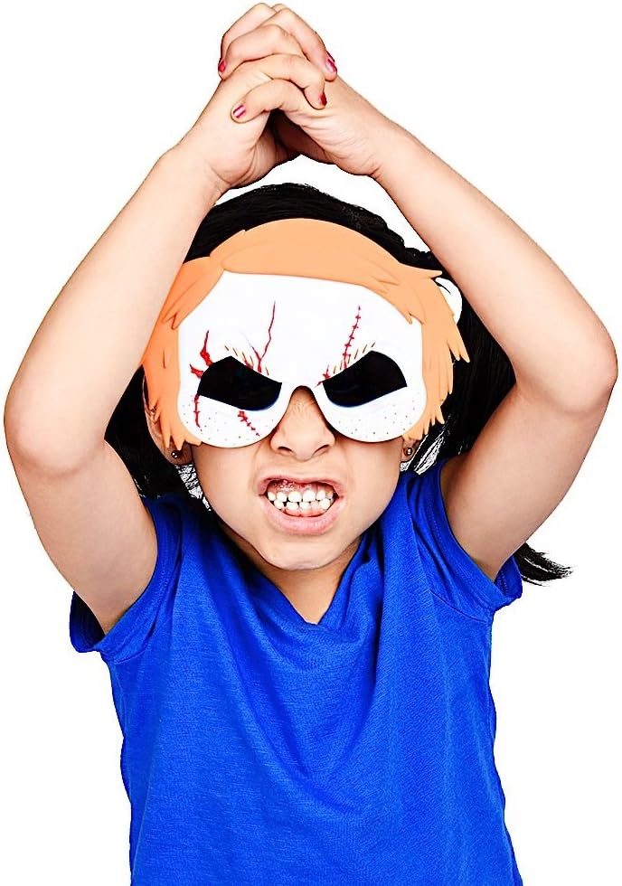 Sun-Staches Official Horror Movie Sunglasses | Chucky, Jason, or Pennywise | Costume Accessory | One Size Fits Most