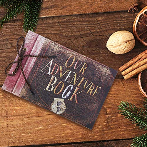 Álbum de Fotos Temático de la Película Up, Álbum de Recuerdos para Bodas y Aniversarios, 11,6 x 7,5 pulgadas, 80 páginas (páginas marrón claro) miniatura 6