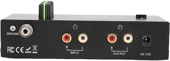 Professional MM MC Phono Preamp Adjustable Phono Preamplifier Stereo Phonograph Preamp with High Mid Low Frequency Control for Turntable Record Player 5 Pin XLR Input Output (US Plug)