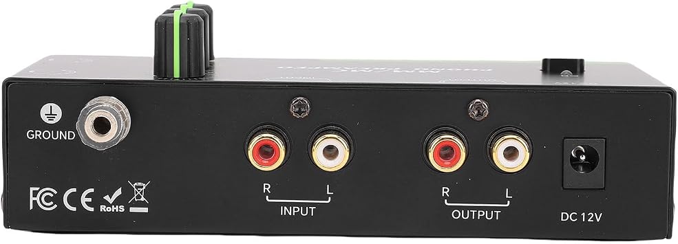Professional MM MC Phono Preamp Adjustable Phono Preamplifier Stereo Phonograph Preamp with High Mid Low Frequency Control for Turntable Record Player 5 Pin XLR Input Output (US Plug)