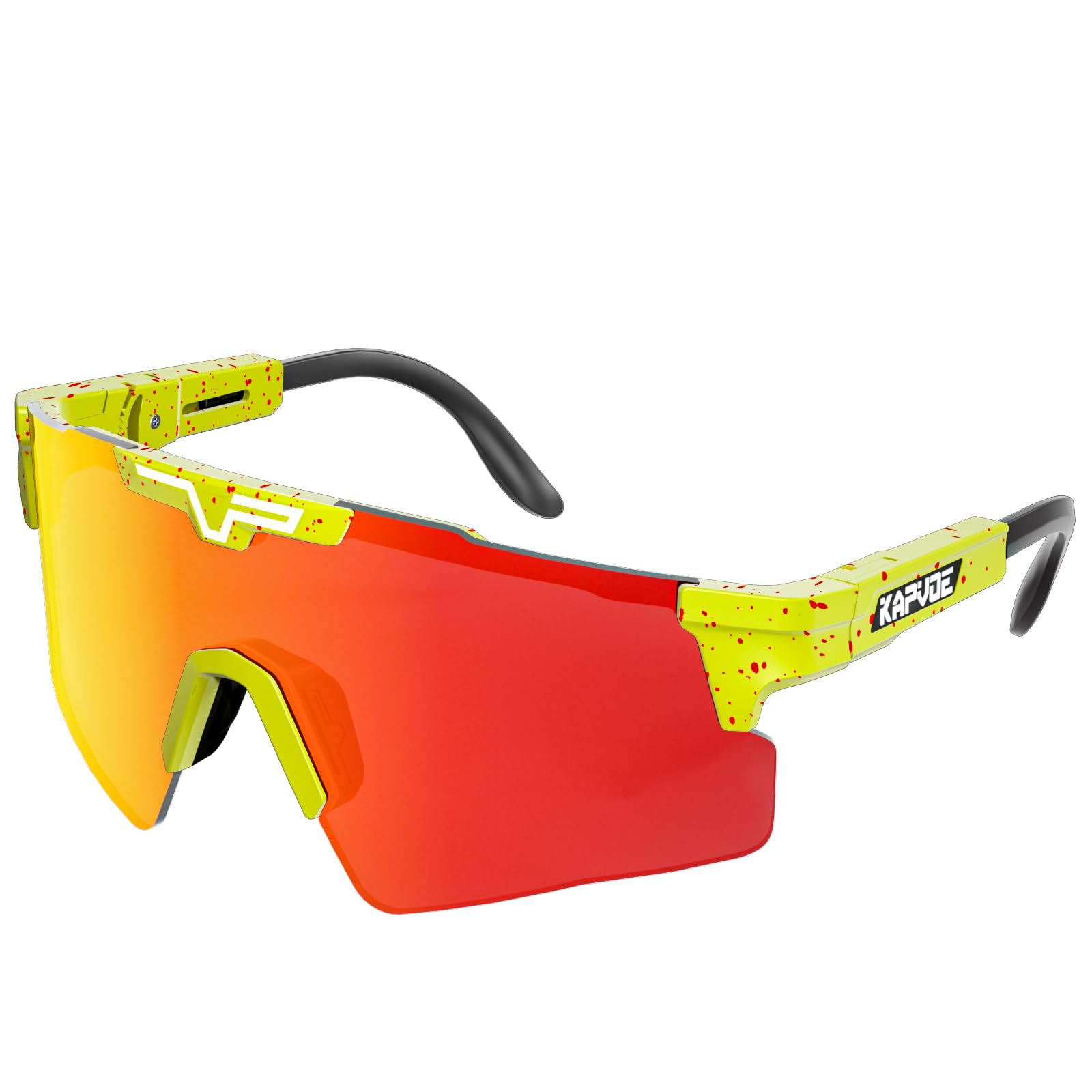 KAPVOE Gafas de Sol Deportivas Polarizadas con Protección UV400, Ajuste Ajustable, Gafas de Sol para Ciclismo, Carrera, Golf, Béisbol, para Hombres y Mujeres