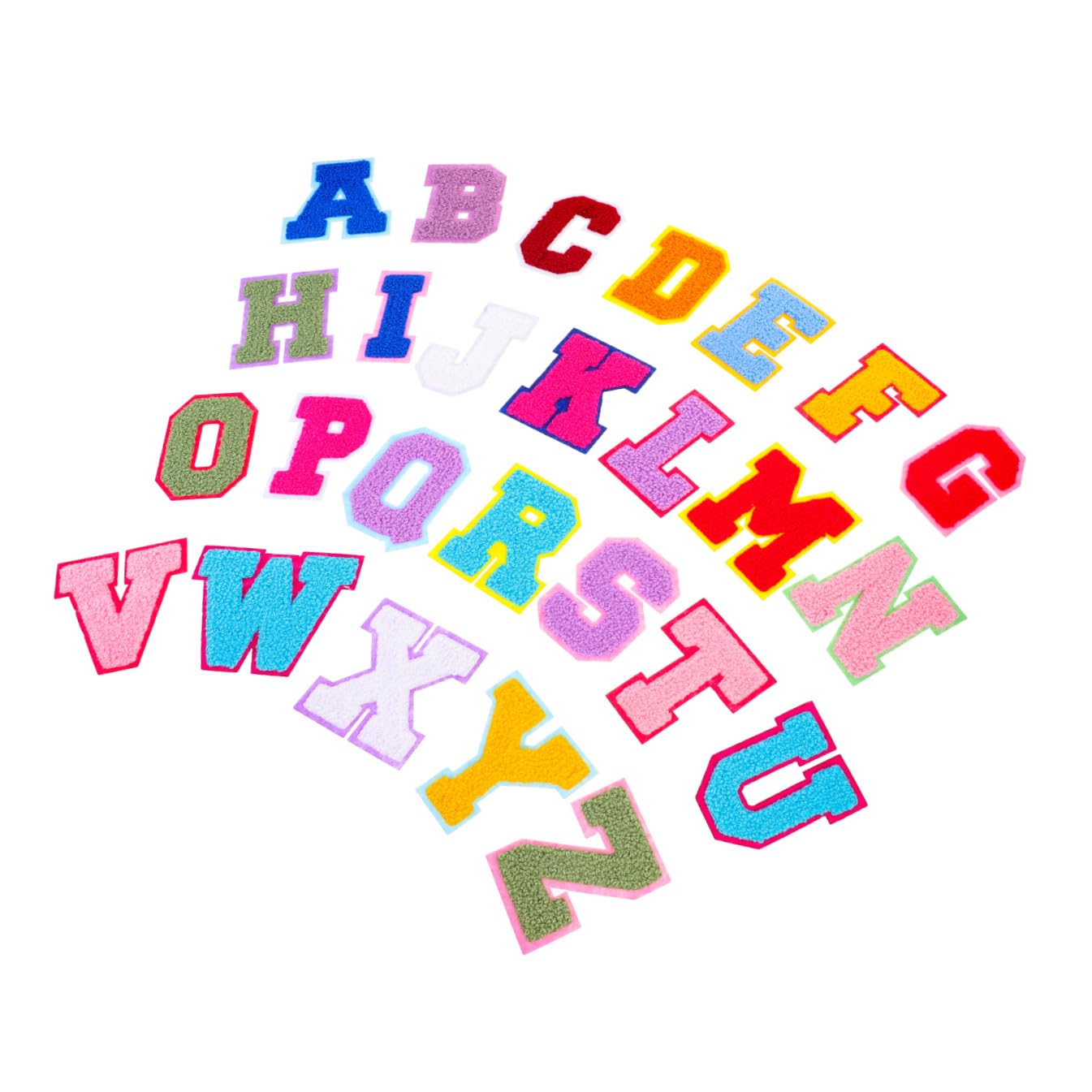 VILLCASE 5 Ensembles Patch Lettre Patchs De Lettres Universitaires Brodé Patch Couture Accessoire Couture Autocollants Repasser Sur Des Lettres De Broderie Patchs De Vêtements 52 Pièces * 5