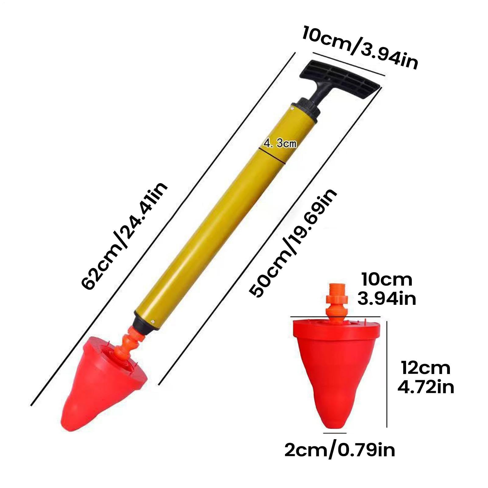 Toilet Plunger Powerful Rustproof – Elegante funzionale Heavy Duty Anti Slip, Unclogger Bathroom Air Drain, Home Dorm Hotel Apartment Kitchen | Home Dorm Hotel Apartment Kitchen