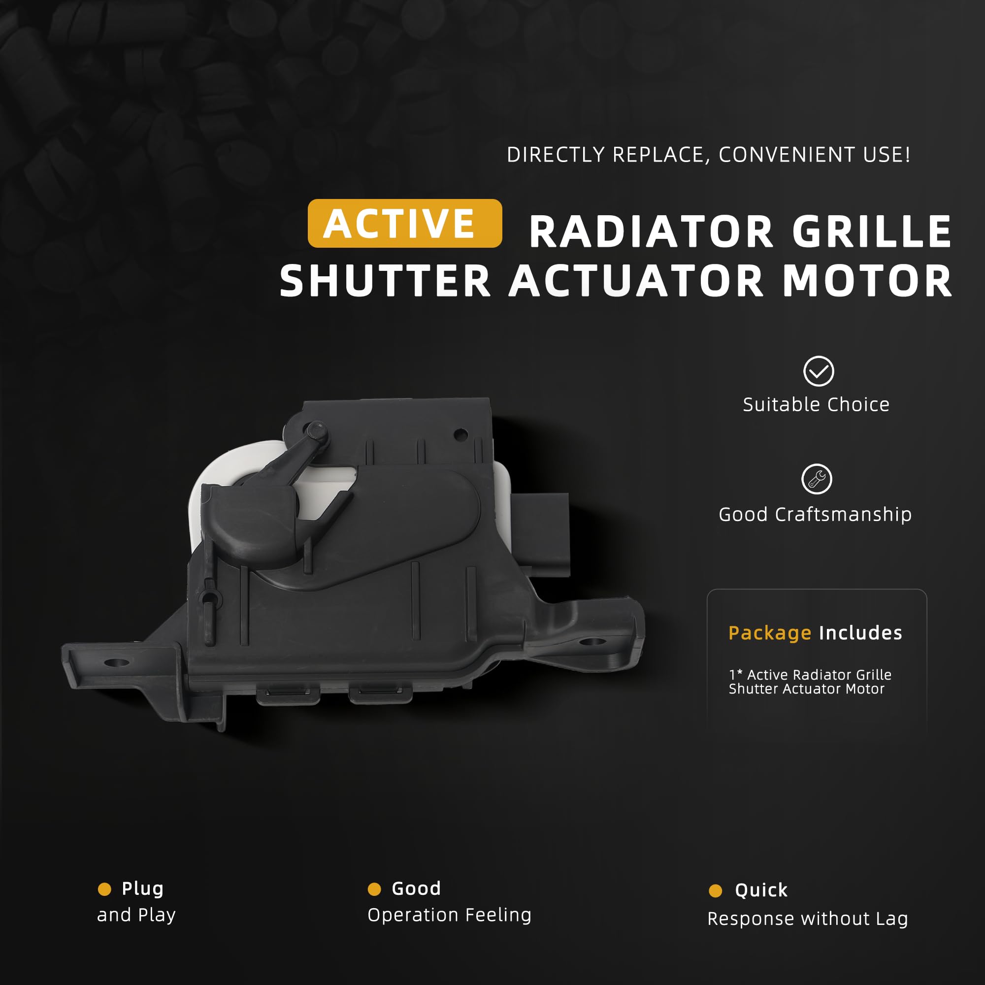 Active Radiator Grille Shutter Actuator For Dodge Ram 1500 2013-2018 & Classic 2019-2021 (Old Body) – BFO, Metal, 4-Pin, 2-Yr Warranty