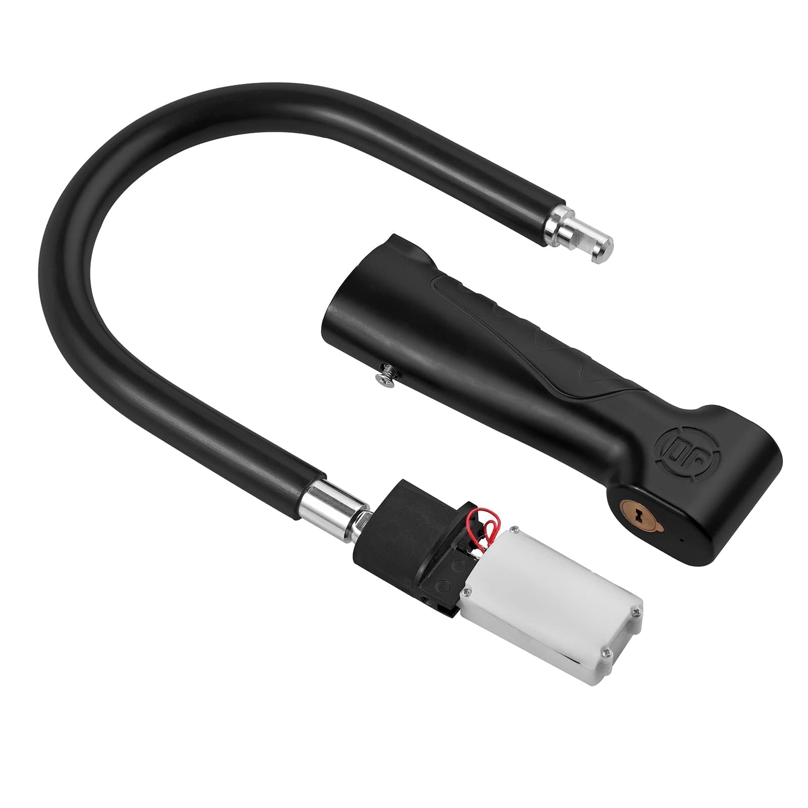 EYPINS Candado en forma de U para motocicleta, 19 mm, resistente, 110 dB, bloqueo en U, antirrobo, impermeable, para scooter, motocicleta, bicicleta eléctrica, color negro