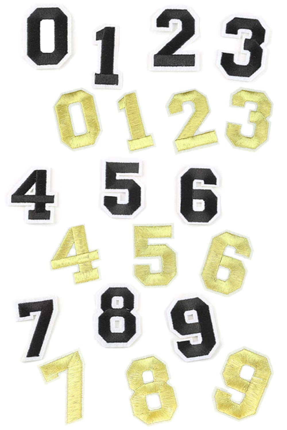 Amazon.co.jp: 8Rabbit ワッペン アップリケ アイロン 数字 20枚セット