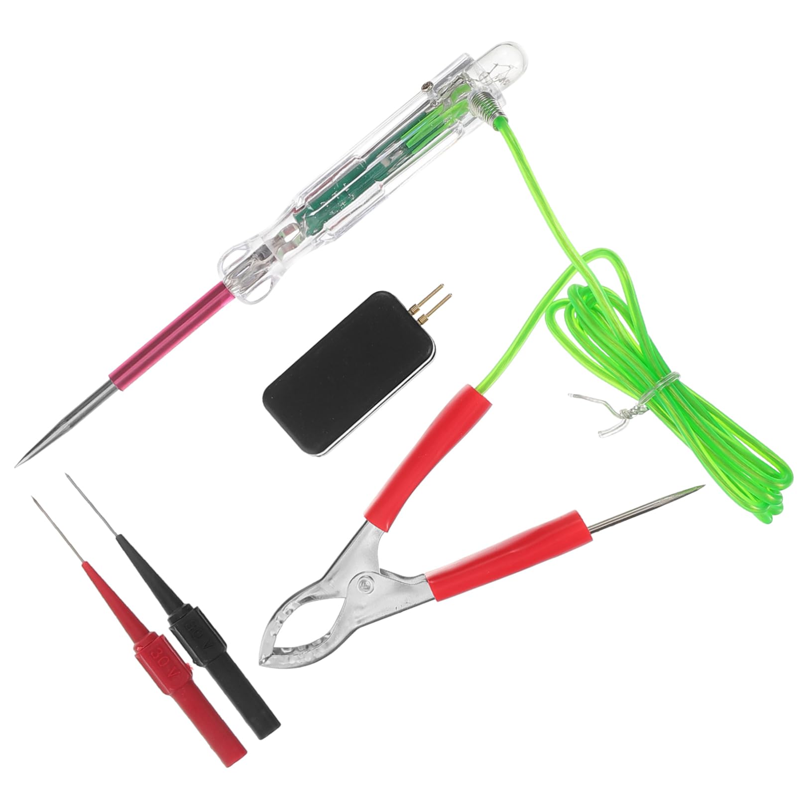 MAGICLULU 4 Set Tester LED per Auto Strumento Diagnostico per Elettrici Compatto e Facile da Usare per Meccanici e Appassionati Include Penna Test e Accessori per Rilevamento Guasti