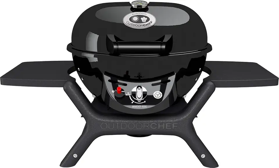 BBQ, planchas & accessoires terrasse 2026 : 50 indispensables pour l'été Outdoorchef 18.128.06 Barbecue Grill à gaz, p 420 g Mini Chef, 78 x 53 x 43 cm, Noir