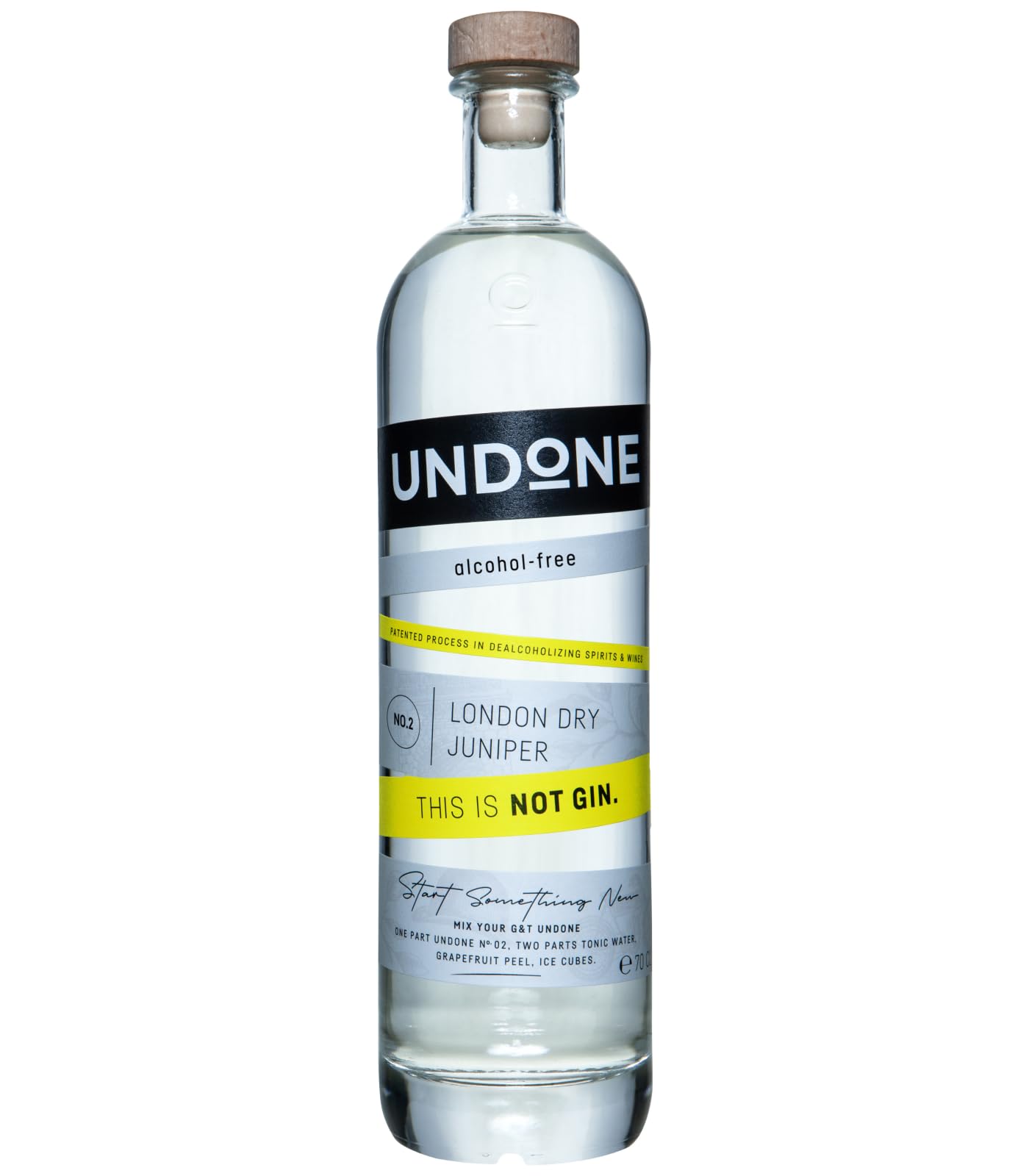UNDONE London Botanical Spirit - Not Gin · 700ml · Alkoholfreier Gin mit authentischem Geschmack · Natürliche Inhaltsstoffe · <0,3% Alkohol