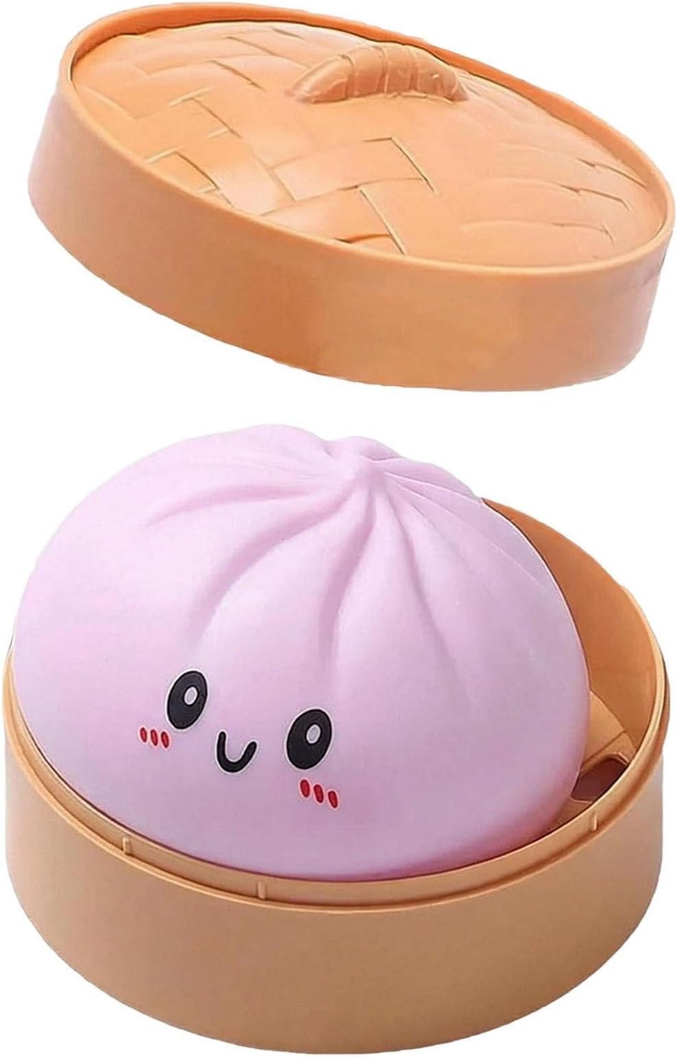 Giant Mystery Dumpling Squishy,Jumbo Dumpling Squishy Toy With Steamer Box,Soft Squeeze Dough Hand Fidget Toys,Stress Relief Dumplings Squishys Squeeze Toy,Giant Glitter Dumplings Stress Ball (Purple)