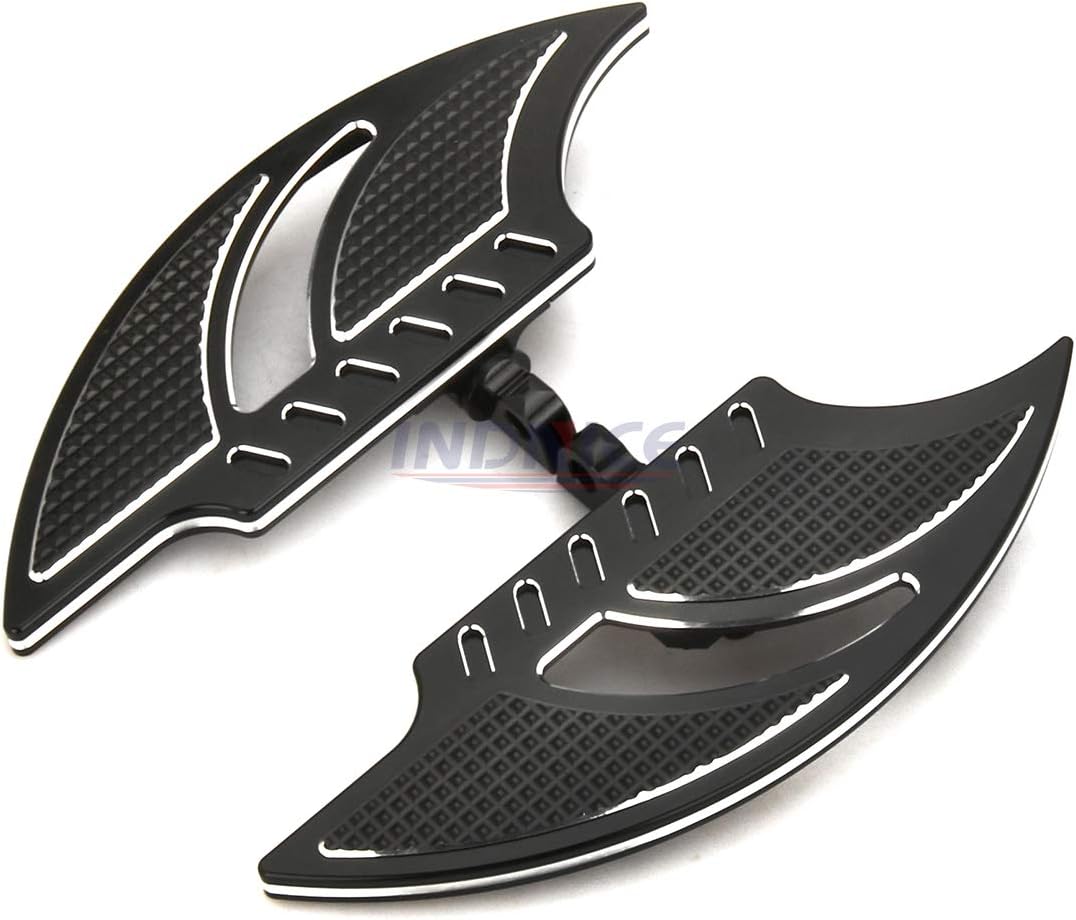 For harley Black CNC blade driver Floorboards street glide flhx passenger pegs fltr Special FLHRXS footboards 1980-2019