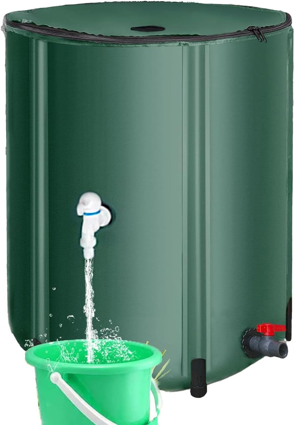 Rain Barrels to Collect Rainwater from Gutter,Portable Water Storage Tank Water Barrel Rainwater Collection System,Foldable Outdoor Water Tank with Faucet, for Garden Irrigation