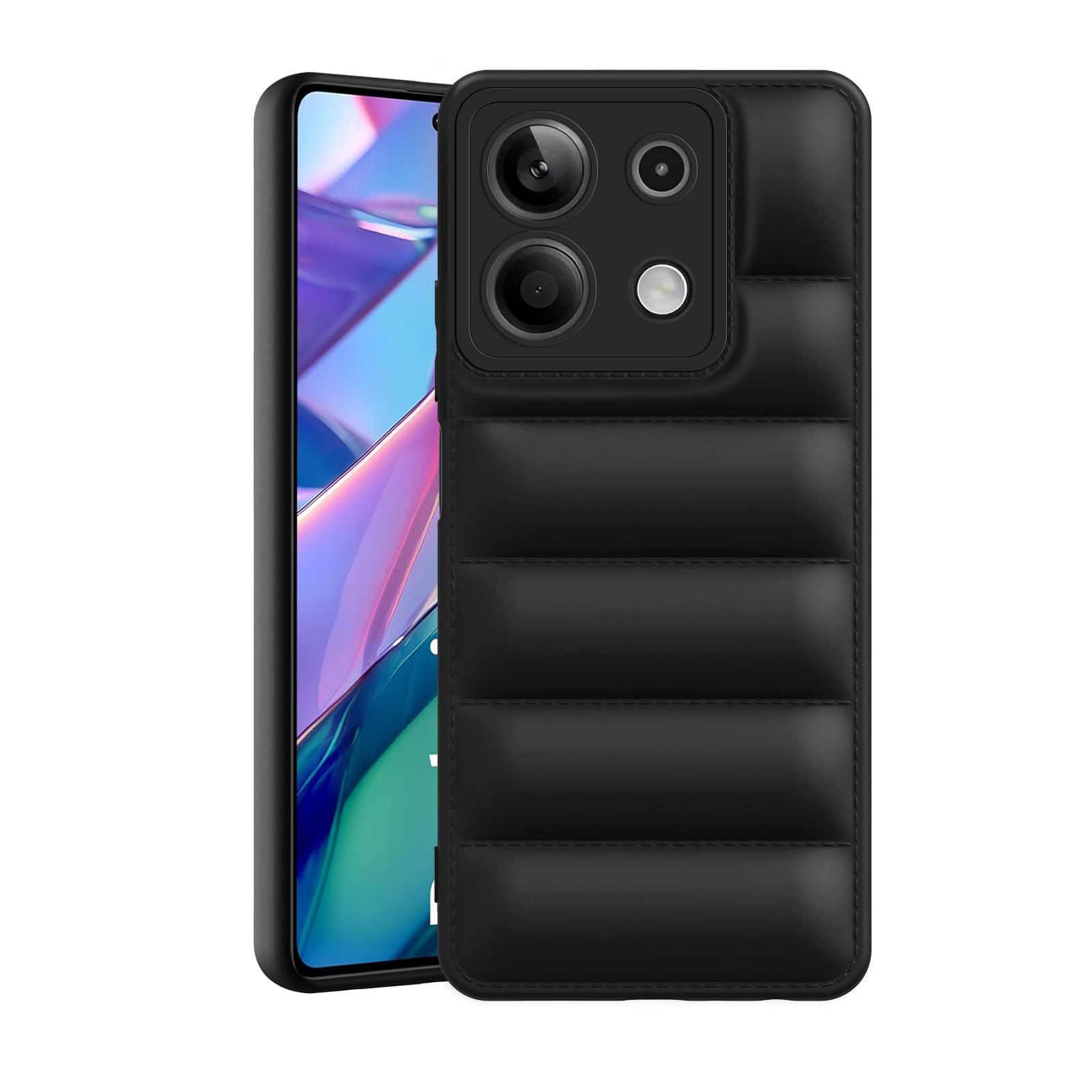 Plus Puffer Case Camera Protection Flexible Back Cover for Mi Redmi Note 13 5G - Black (B0DFQ1T8SW) Amazon Price History, Amazon Price Tracker