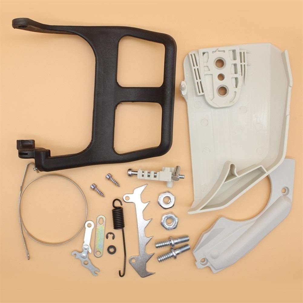 Tensor de cubierta de embrague de palanca de manija de banda de freno de cadena compatible con piezas de repuesto de motosierra STIHL MS180 MS170 017018