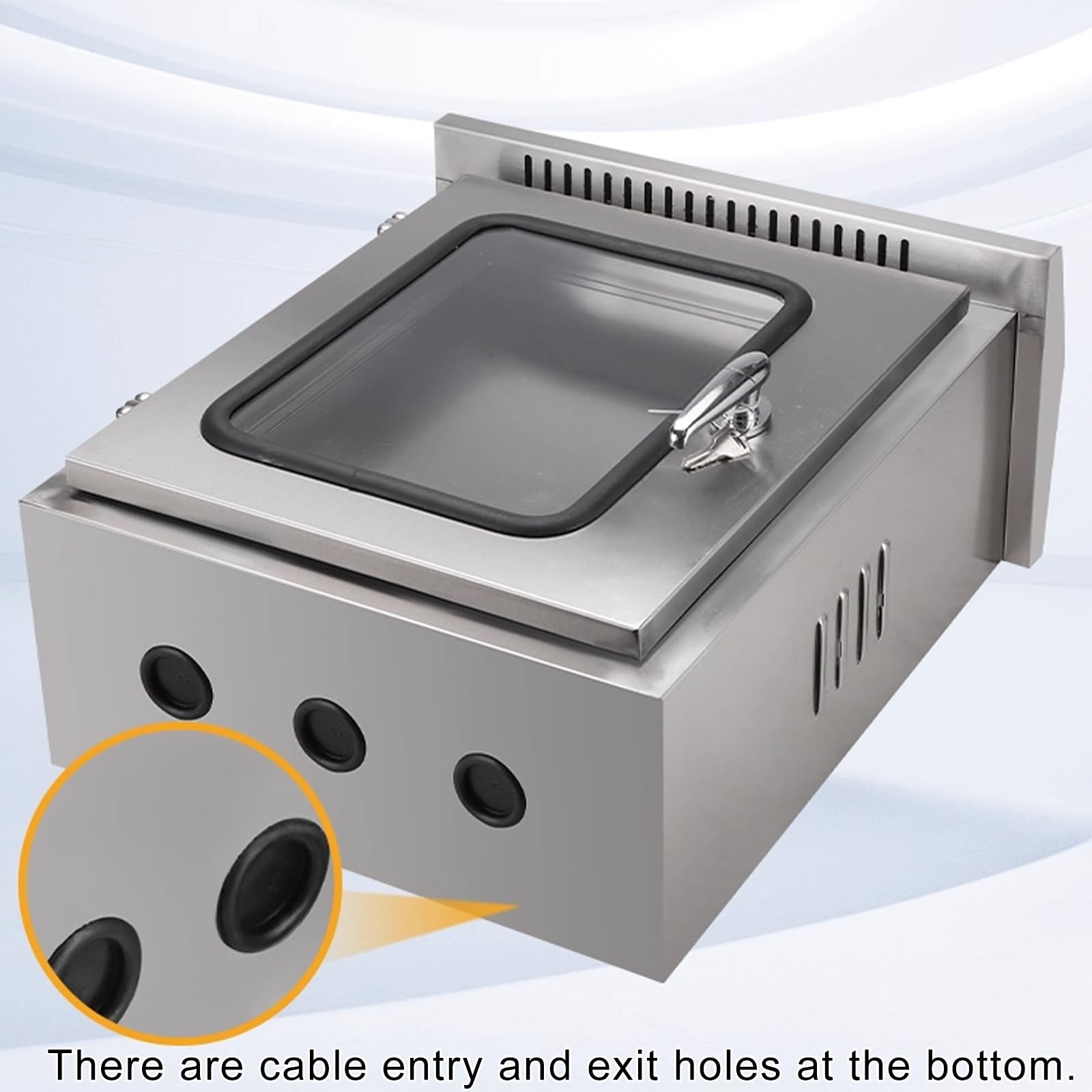 Scatola Elettrica da Esterno in Acciaio Inox 304, Cassetta per Contatore Elettrico IP65 Resistente All'acqua e Alla Polvere con Piastra di Montaggio e Finestra di Visualizzazione(800x600x300mm)