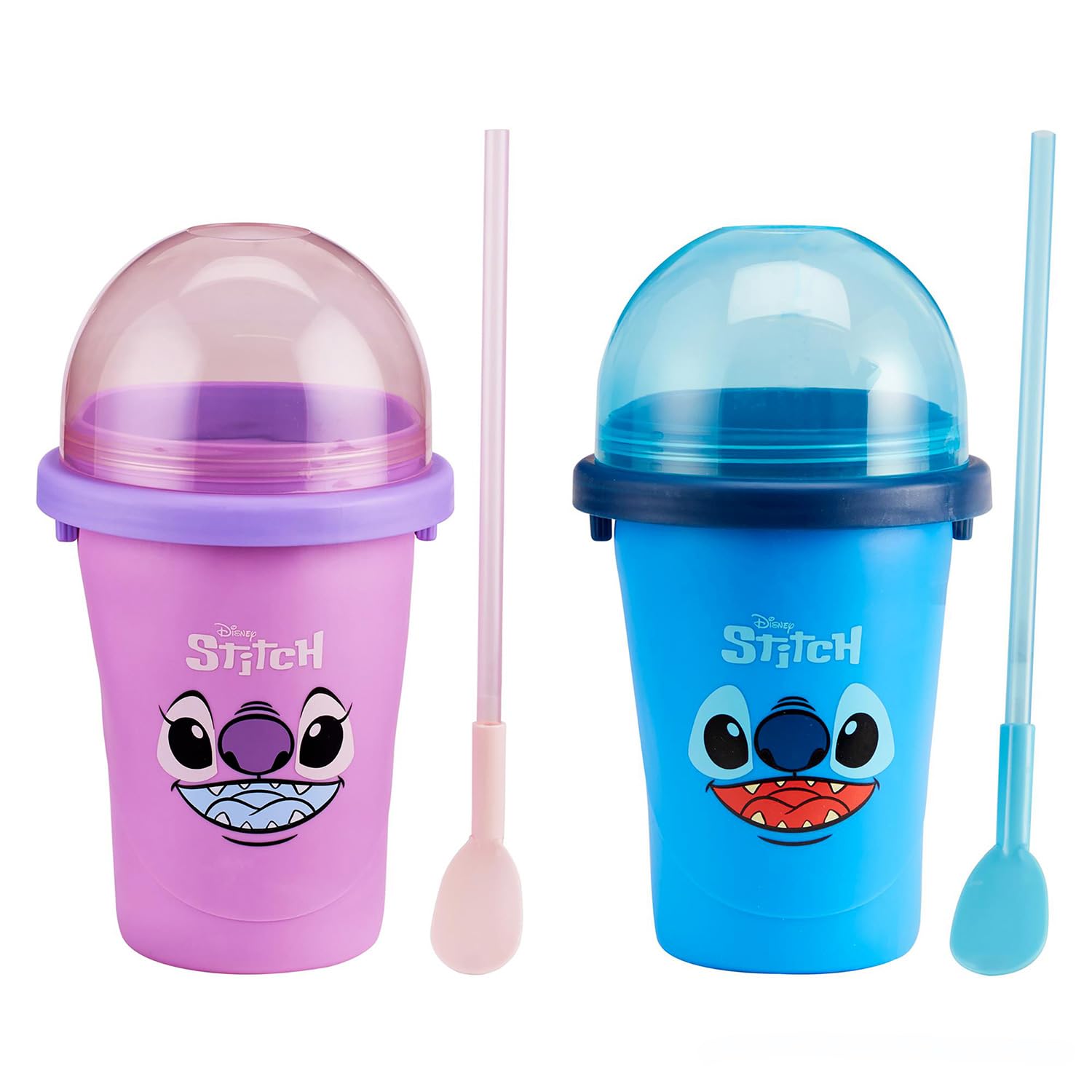 BANDAI - Chillfactor - Disney Stitch or Angel - Slush Cup with Straw - Random Model Sold Individually - Making Homemade Ice Cream - Creative Kitchen Workshop for Kids