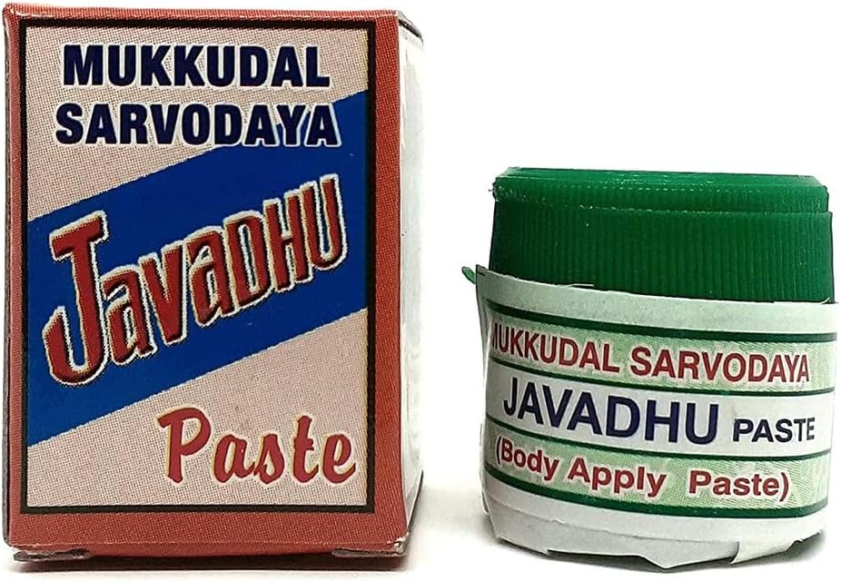 Saara HERBAL FRESH Mukkudal Javadhu Paste, 15gm for Cloth,Body & Pooja Javadhu Paste (Pack of 3x5g)