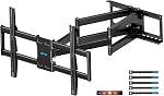 BONTEC TV Wall Mount for 26–65 Inch Flat and Curved Screens with 37.4 Inch Long Extension, Full Motion Swivel Design, Heavy Duty Bracket for Corner or Monitor Setup, Max VESA 400x400, Holds 77 lbs